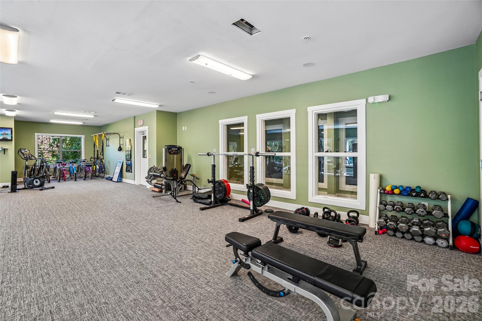 Community fitness center is located in the basement and offers bicycle storage. - 9 Kenilworth Knolls, Asheville
