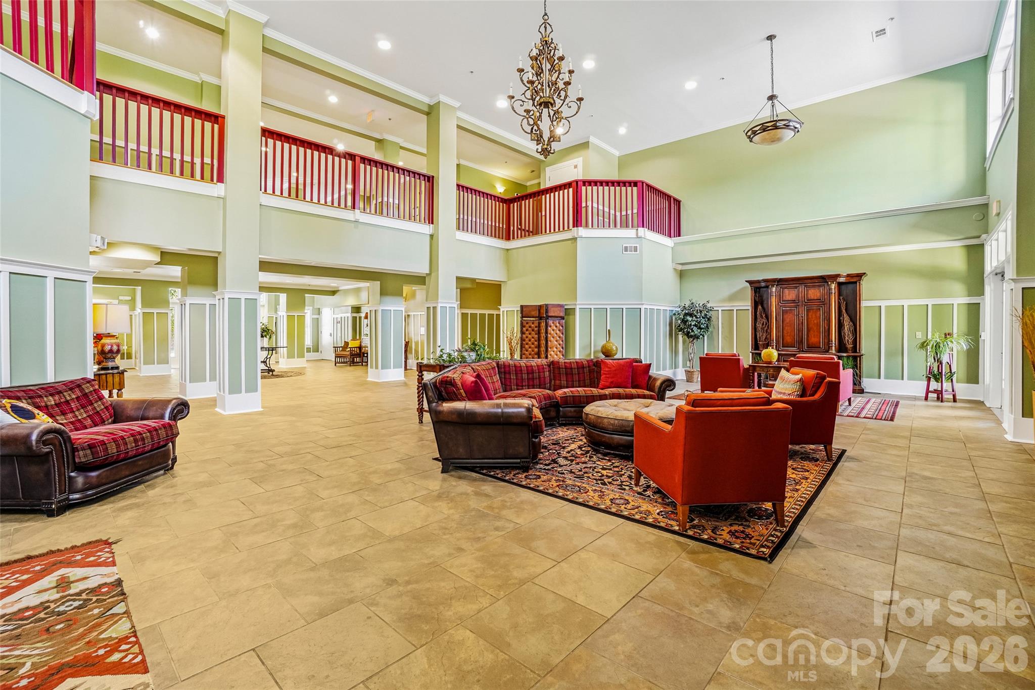 Another view of the main lobby common area. Just one of the areas where residents meet up and socialize. - 9 Kenilworth Knolls, Asheville