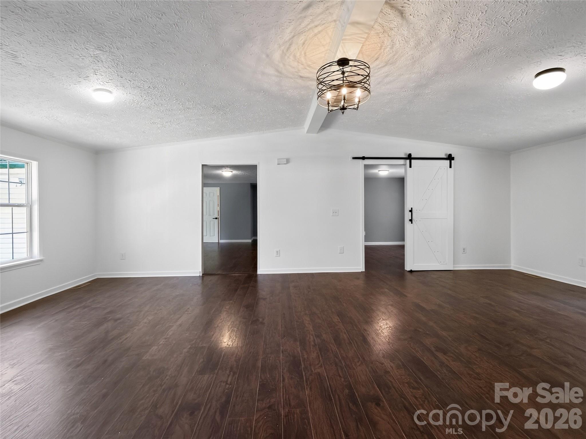 Family Room (looking into Kitchen & 4th Bedroom/Bonus Room) - 124 Tyler Terrace, Rutherfordton
