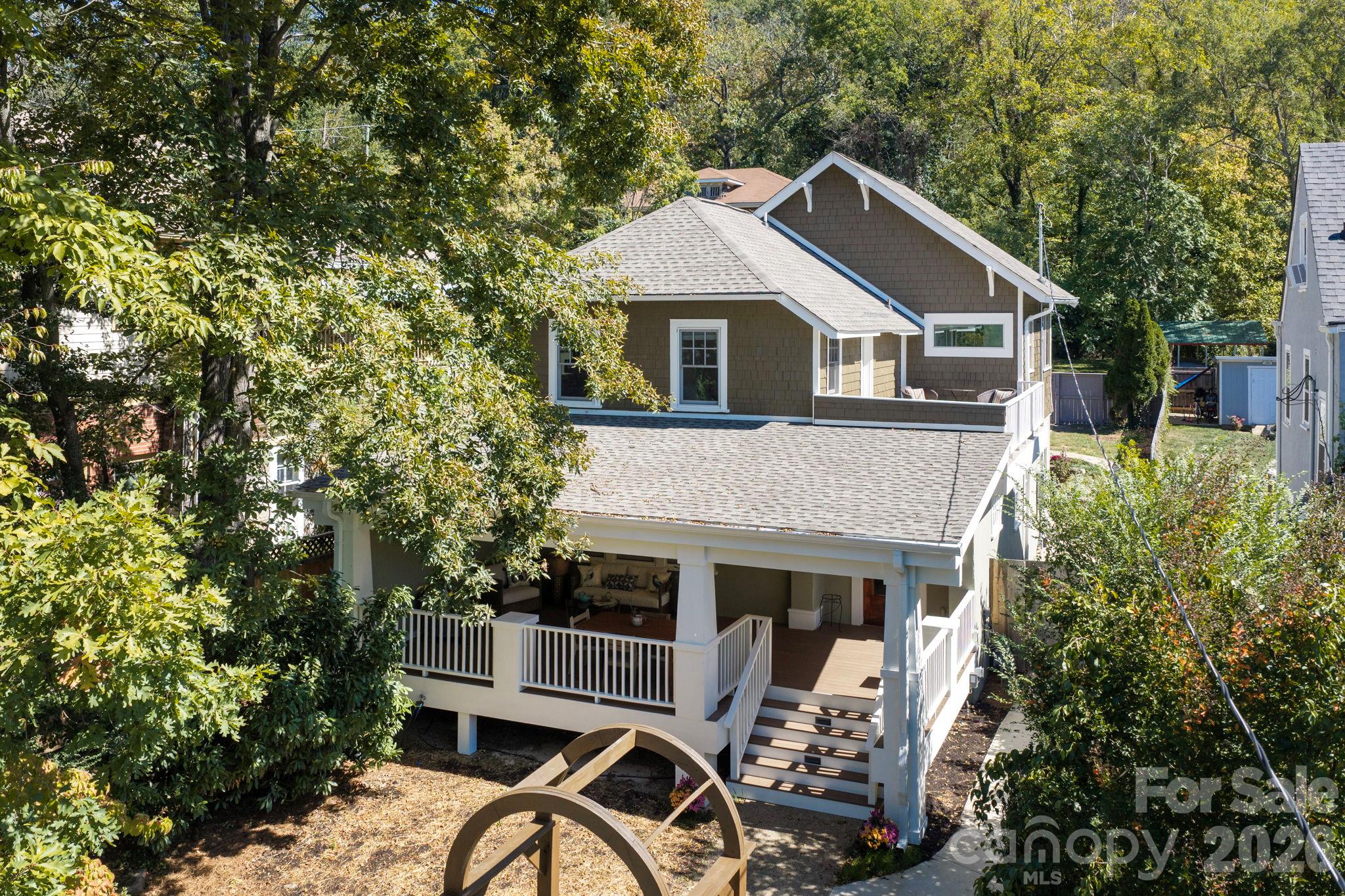Covered Porch and Sunny Deck for Exceptional Outdoor Living - 133 Furman Avenue, Asheville