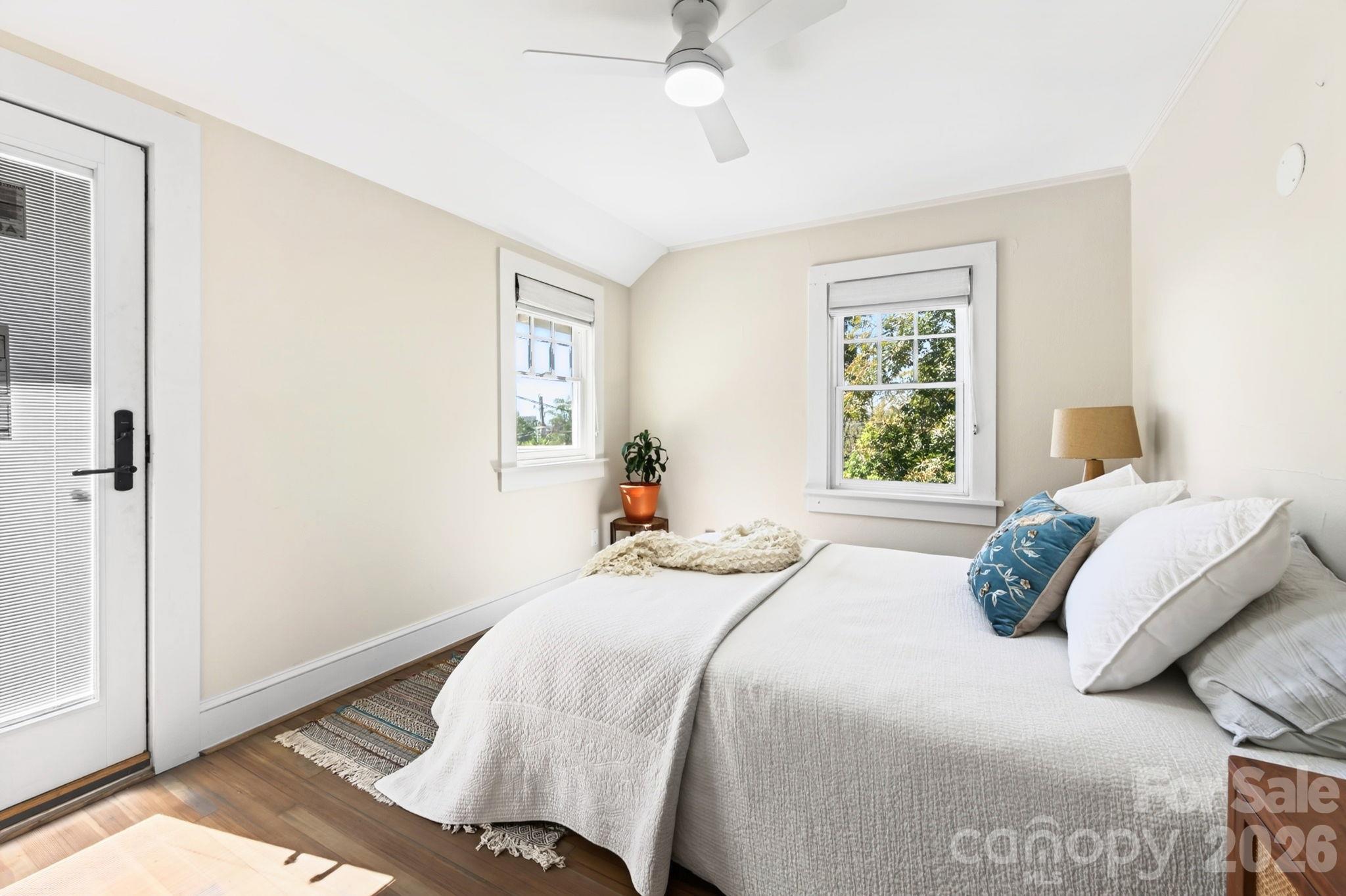 Bedroom with Private Deck Access - 133 Furman Avenue, Asheville