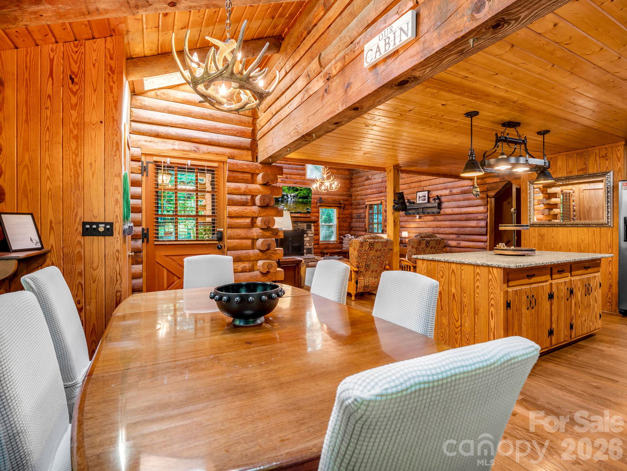 Dining to Kitchen Living Room - 127 Cattail Road, Lake Lure