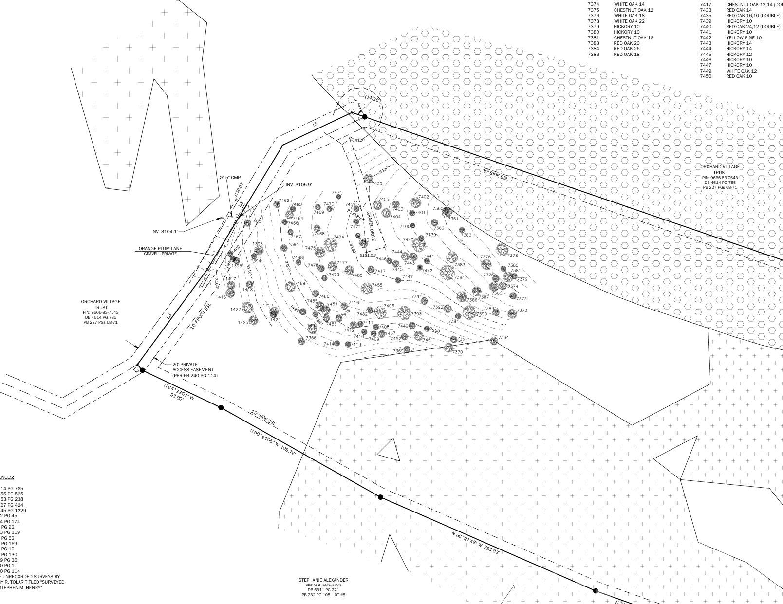 Topo survey shows proposed homesite is located outside of steep slope and high elevation overlays. - TBD Orange Plum Lane, Asheville