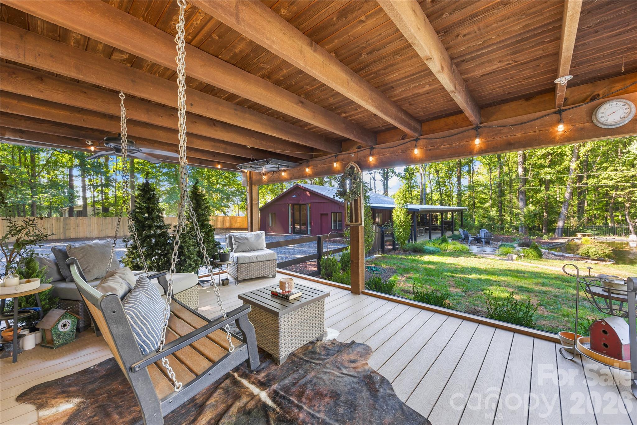 Screened in back porch, perfect to enjoy your favorite beverage in any season - 13923 Asbury Chapel Road, Huntersville