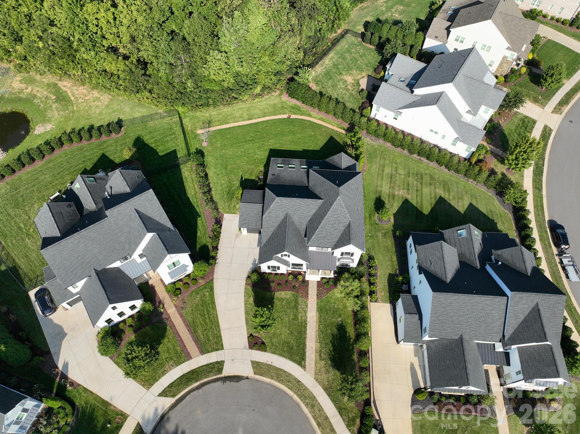 Aerial View of Front and Back - 9588 Pacing Lane NW, Concord