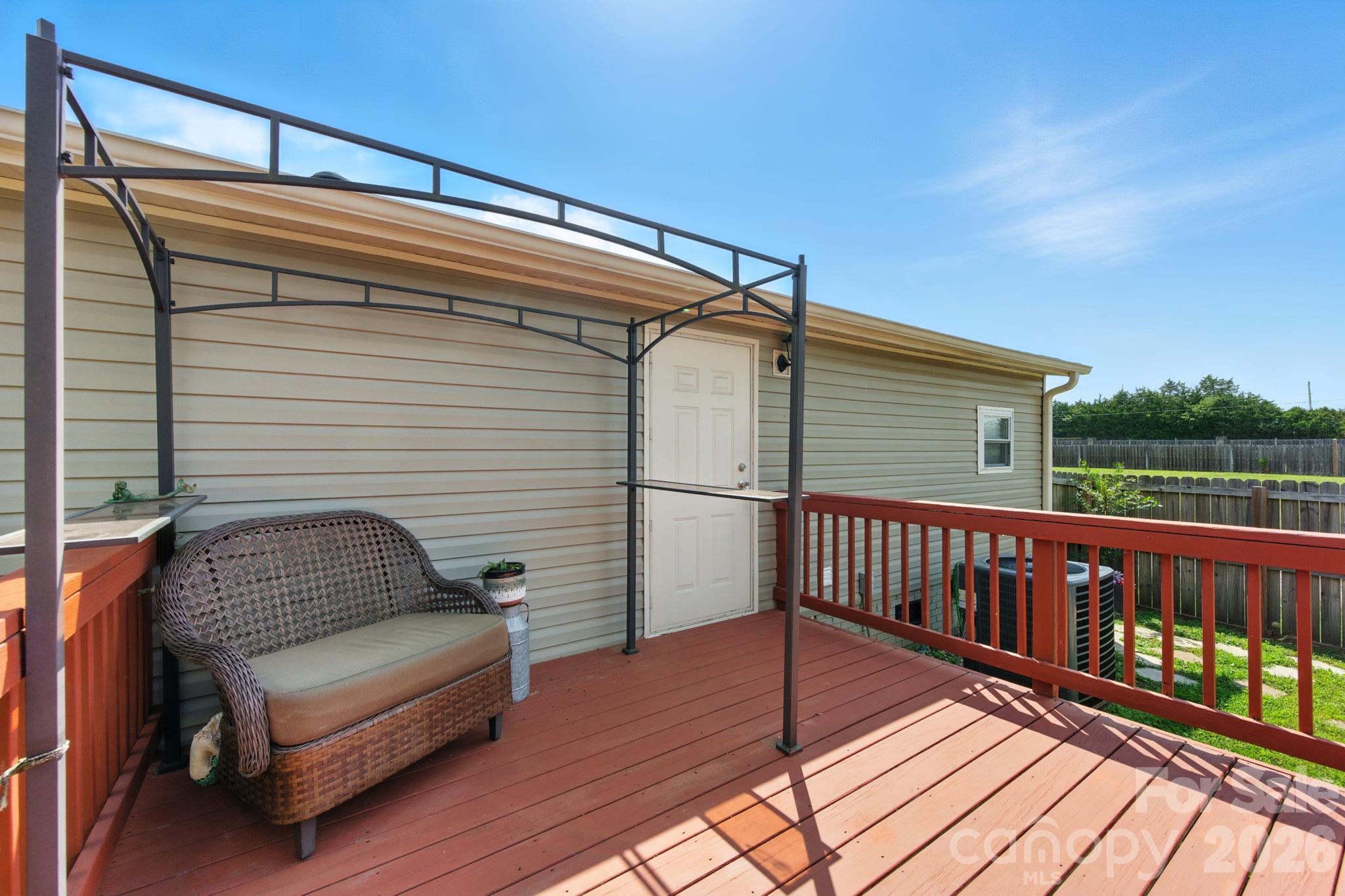 Decl Overlooking Fenced in Yard - 1001 Olde Creek Trail, Concord