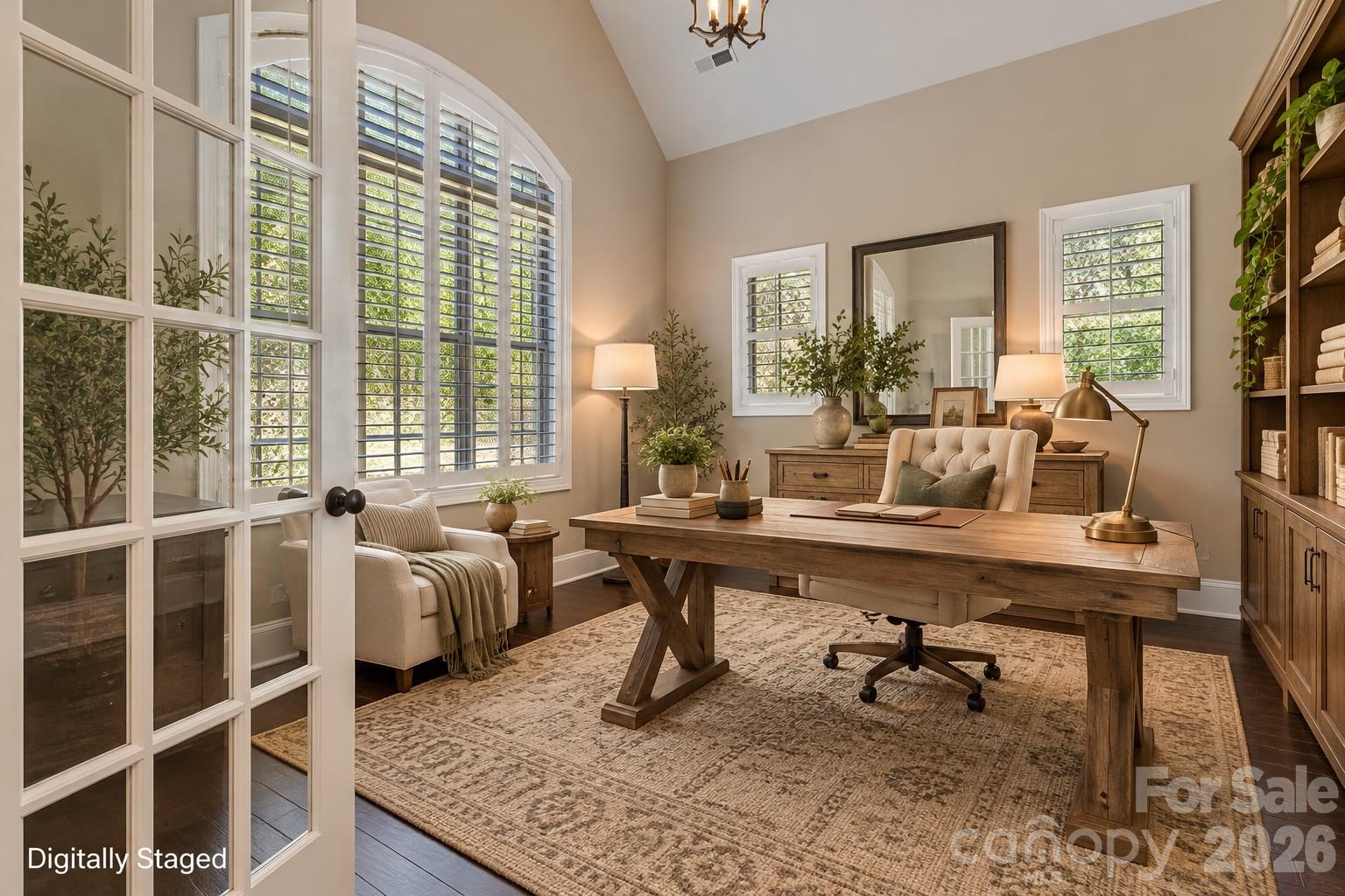 Home Office Digitally Staged - 287 Walking Horse Trail, Davidson