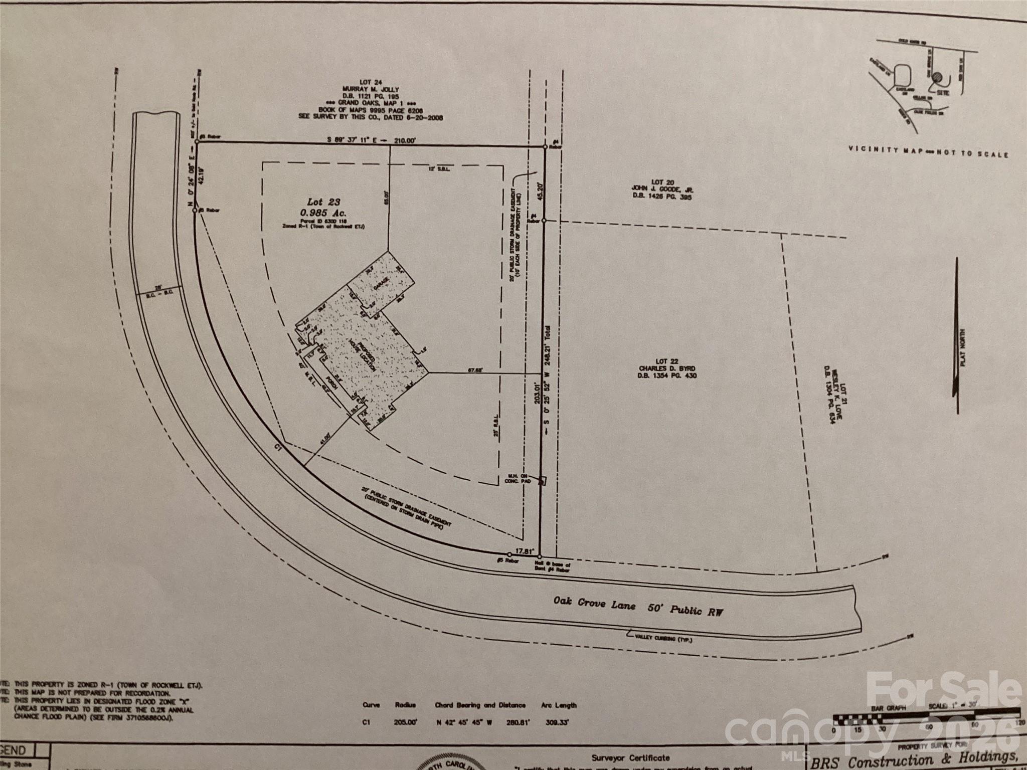 .98 acre lot. - 1249 Oak Grove Lane, Salisbury