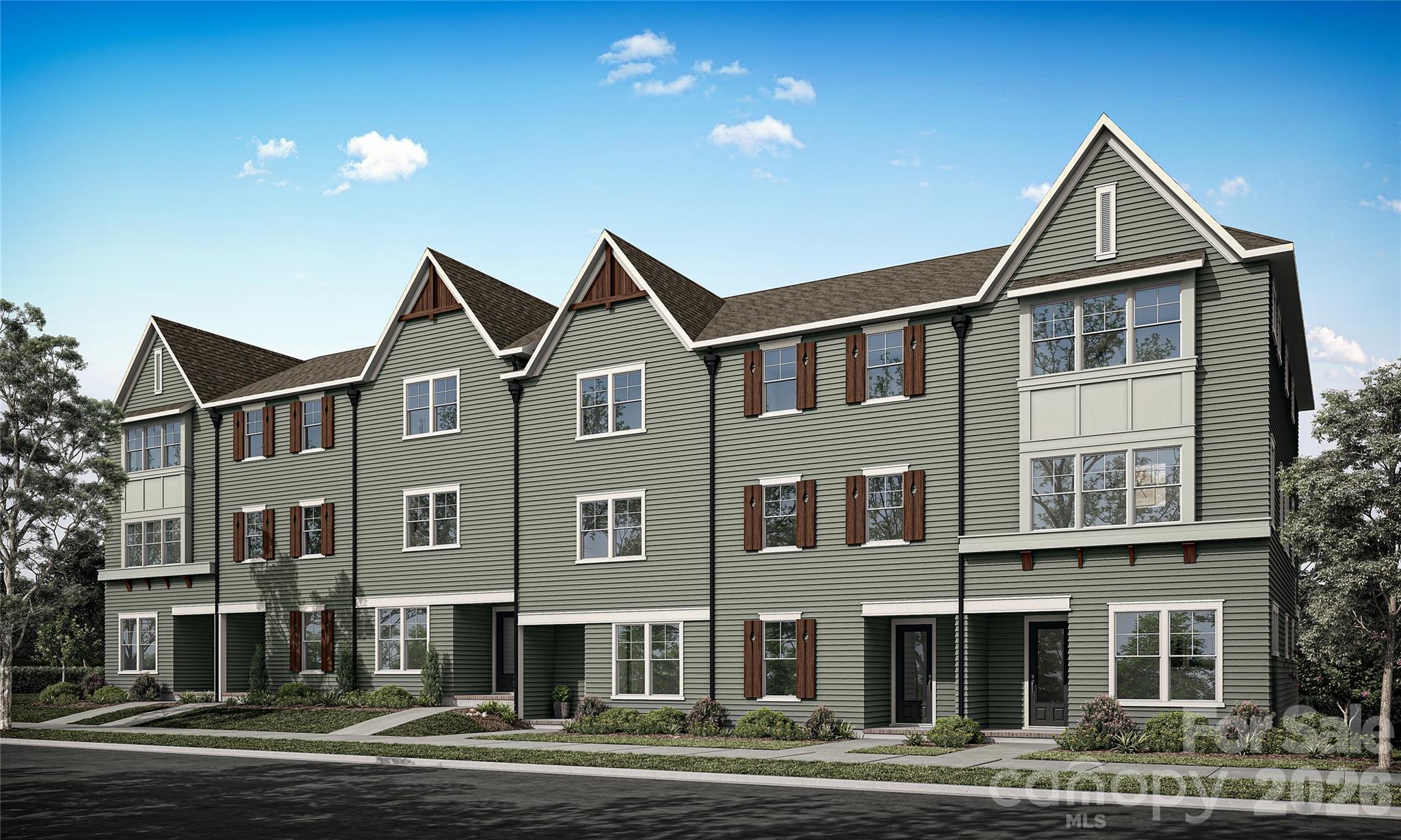 Front Building Elevation - Subject Property: right end unit - 9075 Maybry Park Street, Charlotte