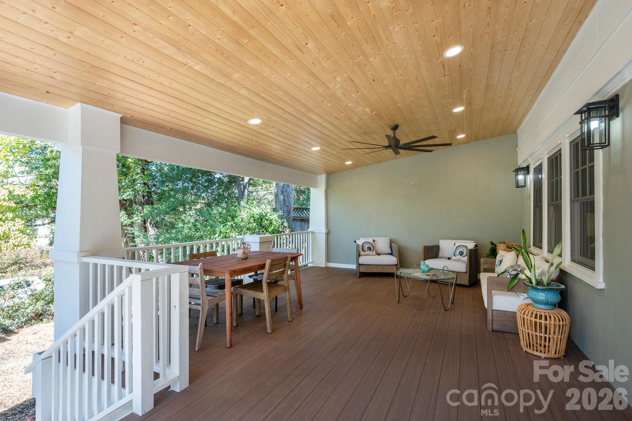 Large wall with Outlet for TV- Outdoor Movies or Games - 133 Furman Avenue, Asheville
