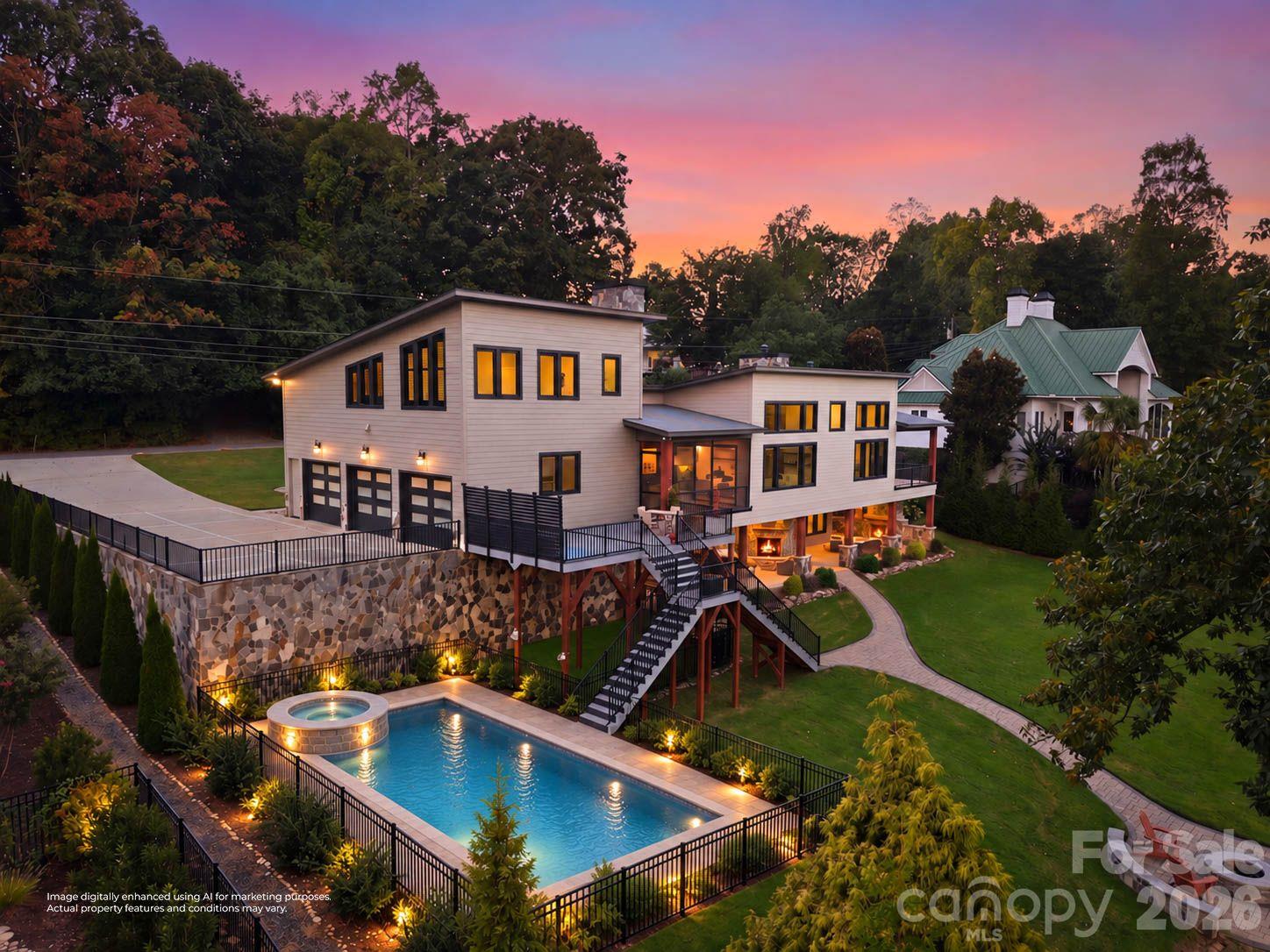 This is an AI photo showing a possible pool location - 644 Normandy Road, Mooresville