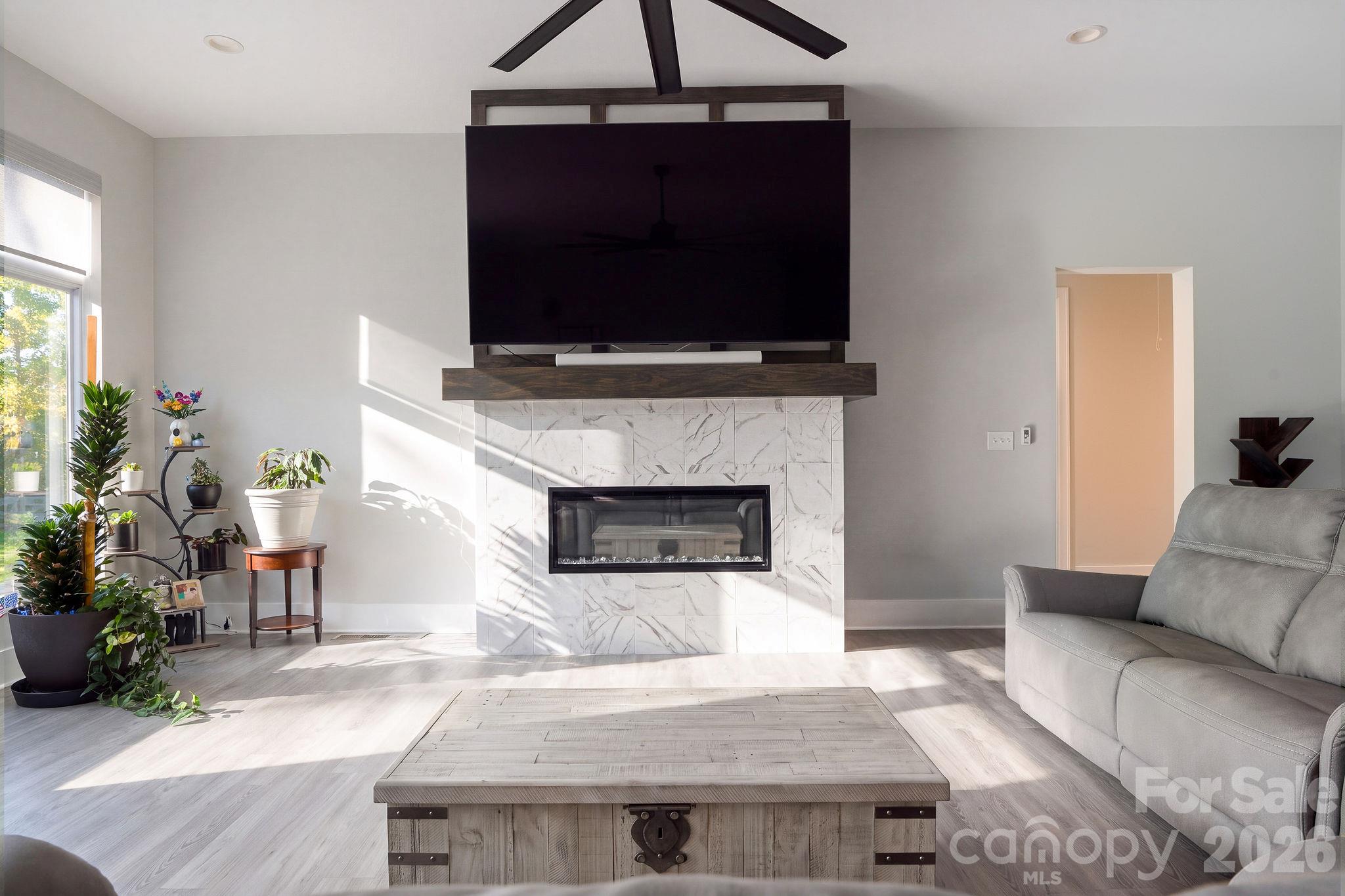 Gorgeous electric fireplace! - 295 Rhode Island Court, Mocksville