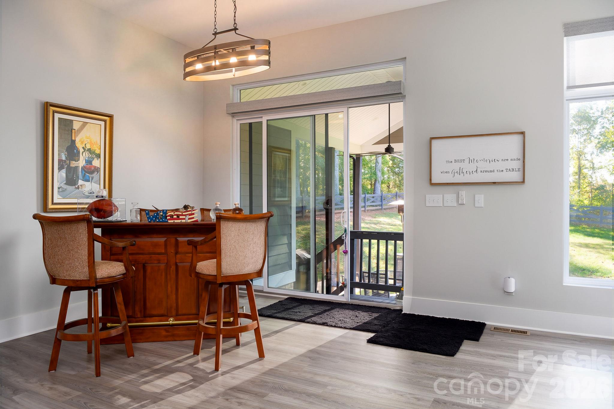 Versatile area for either a dining room table or bar area! - 295 Rhode Island Court, Mocksville