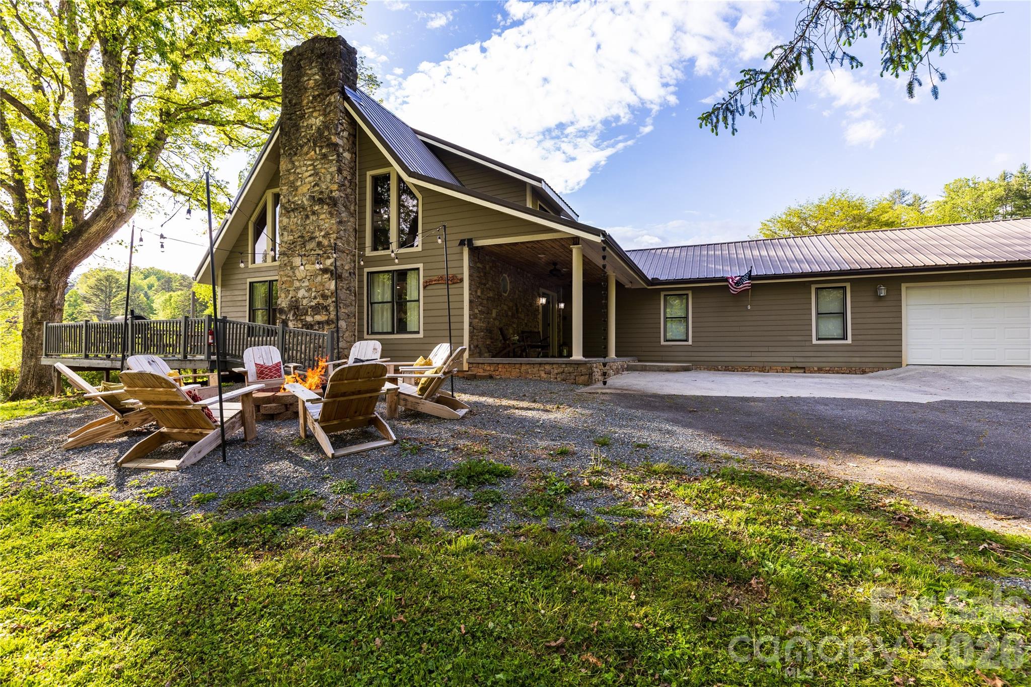 Sweet, private front of the home facing the rear of the property - 540 Toot Hollow Road, Bryson City