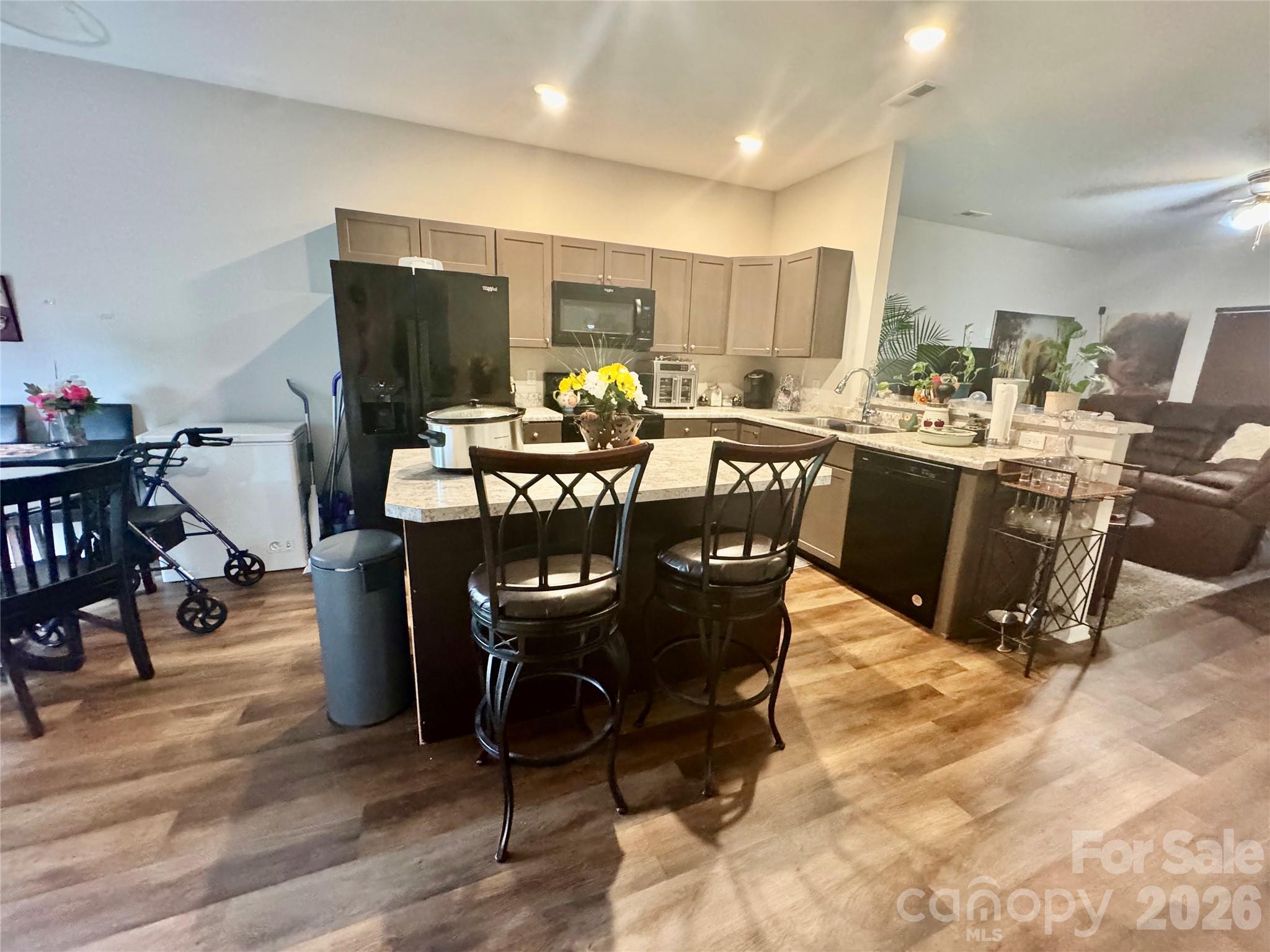 KITCHEN WITH ISLAND - 340 McBrayer Street, Shelby