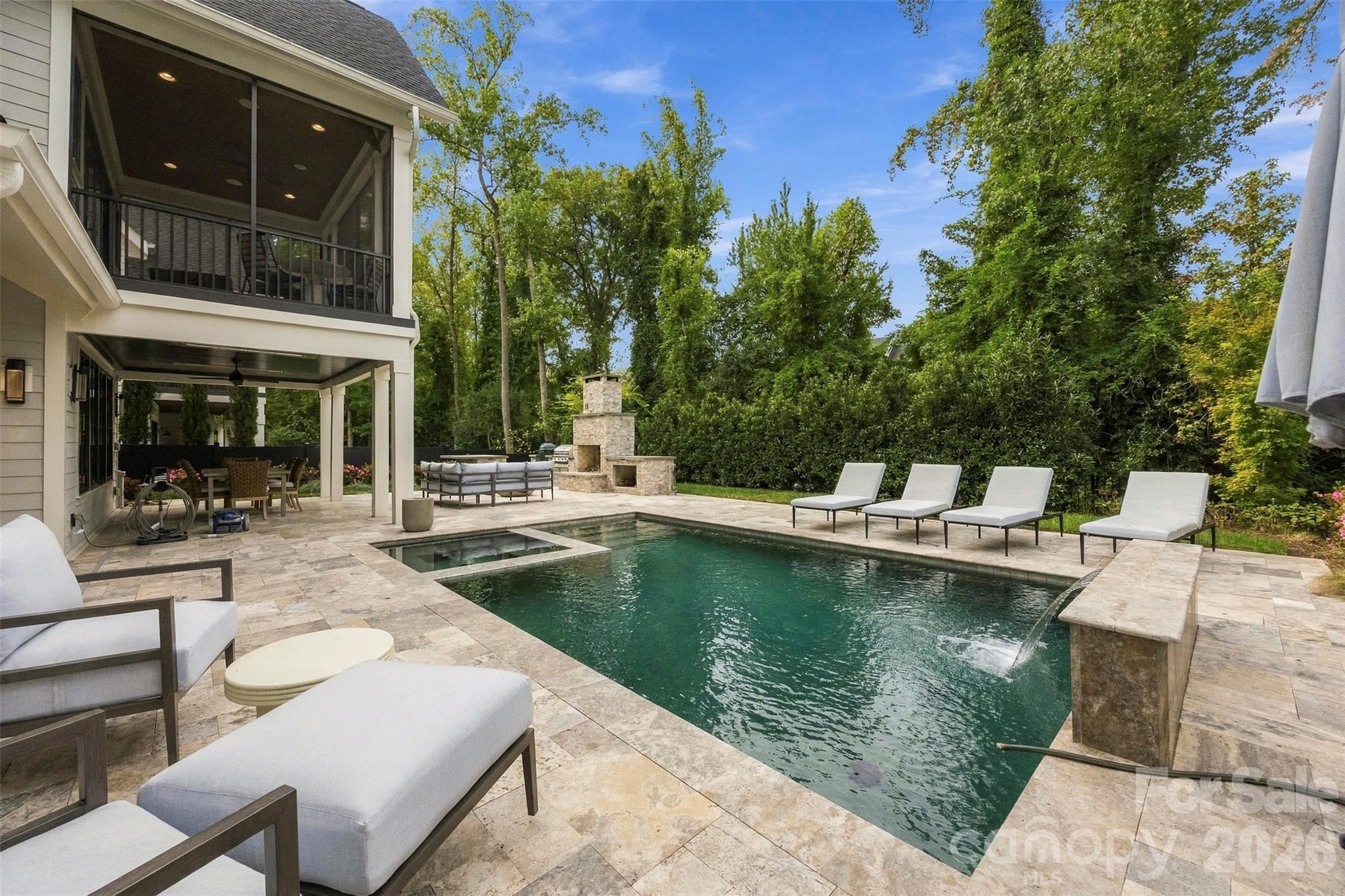 Heated saltwater pool and spa - 6222 Louis Patrick Lane, Charlotte