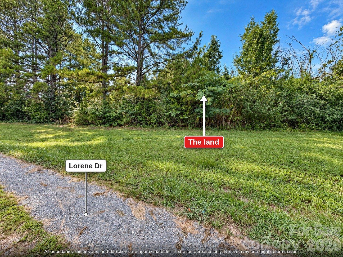 Wooded side of Lorene Dr where the land sits, Stanly County NC - 99999 Lorene Drive, Albemarle