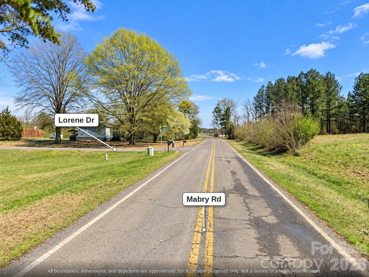 Mabry Rd approaching Lorene Dr, paved country road south of Albemarle NC - 99999 Lorene Drive, Albemarle