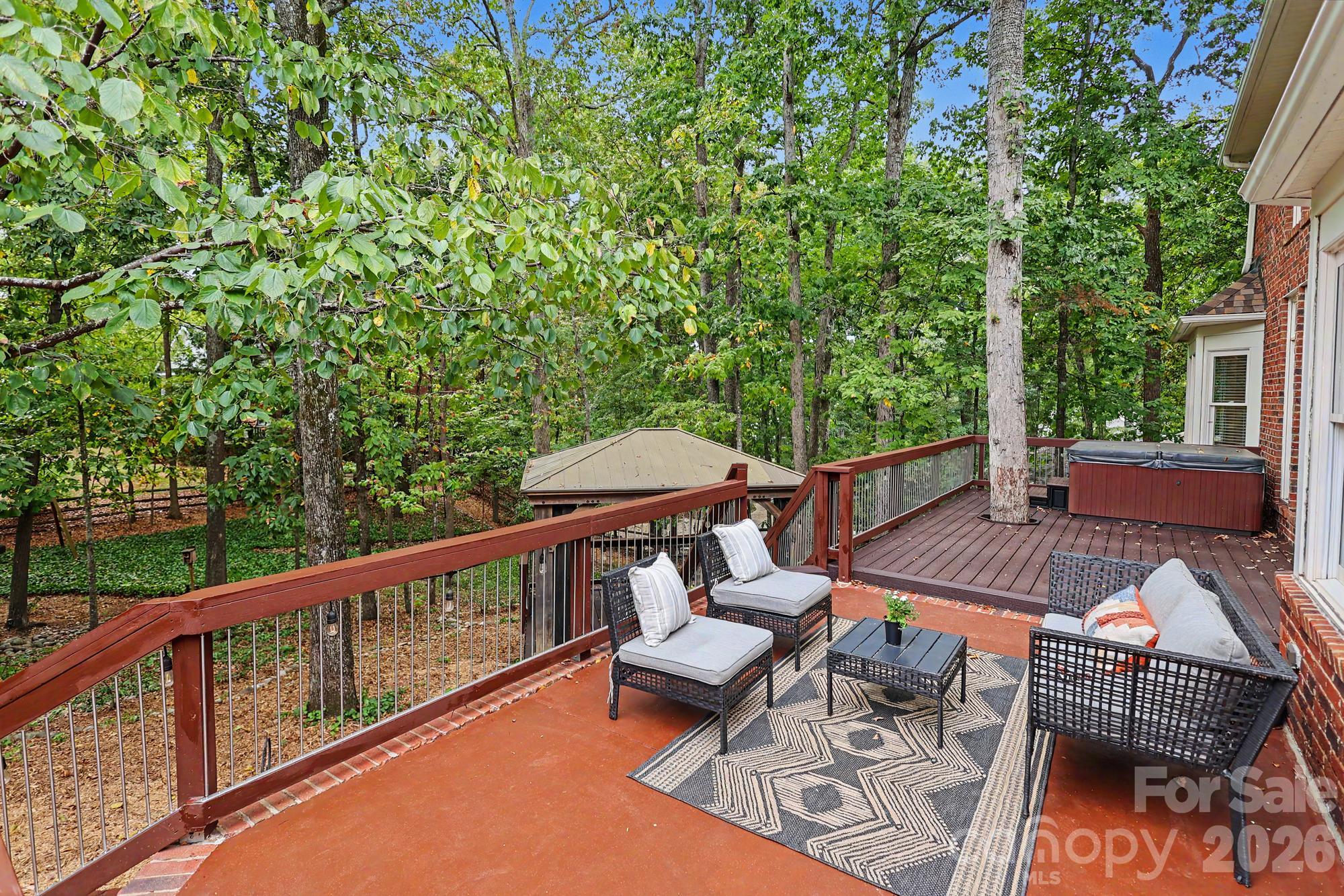 Expansive deck with hot tub - 4320 Town And Country Drive, Charlotte