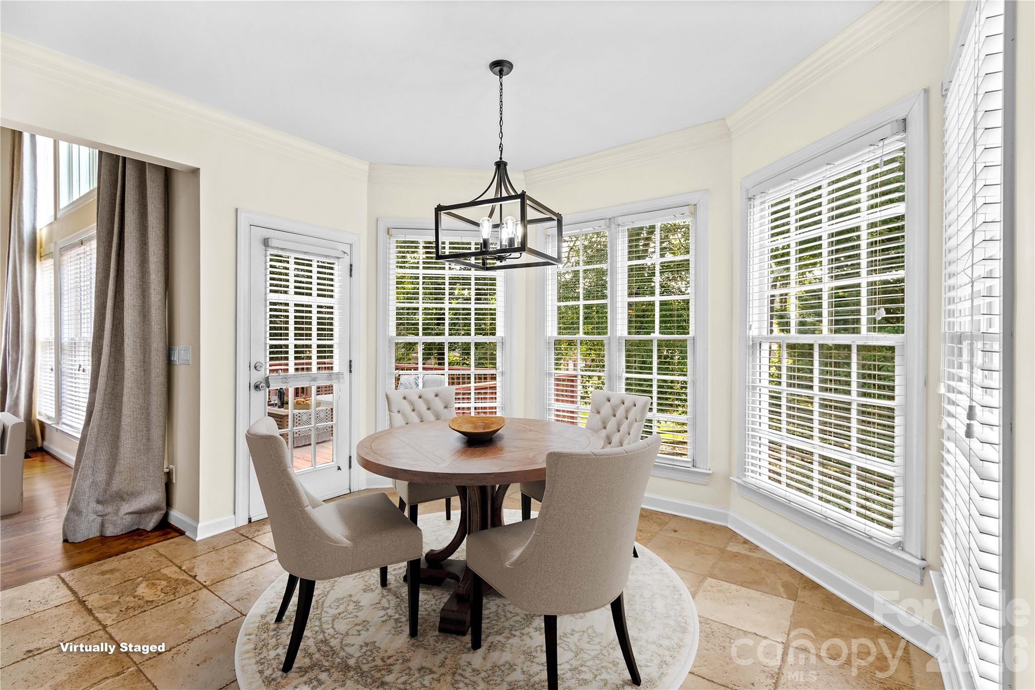 Virtual staged breakfast area - 12822 Cadgwith Cove Drive, Huntersville