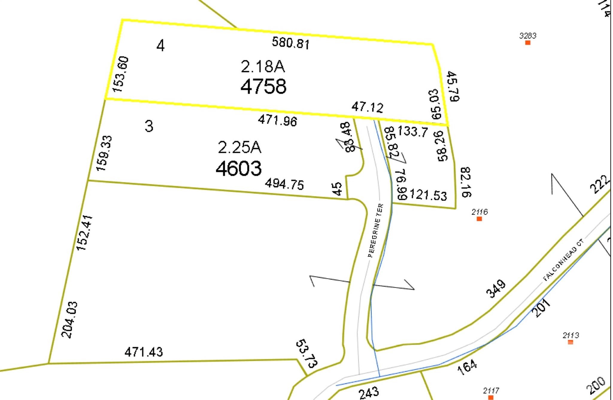 Water Lines Map - Lot# 4 Peregrine Terrace, Lenoir