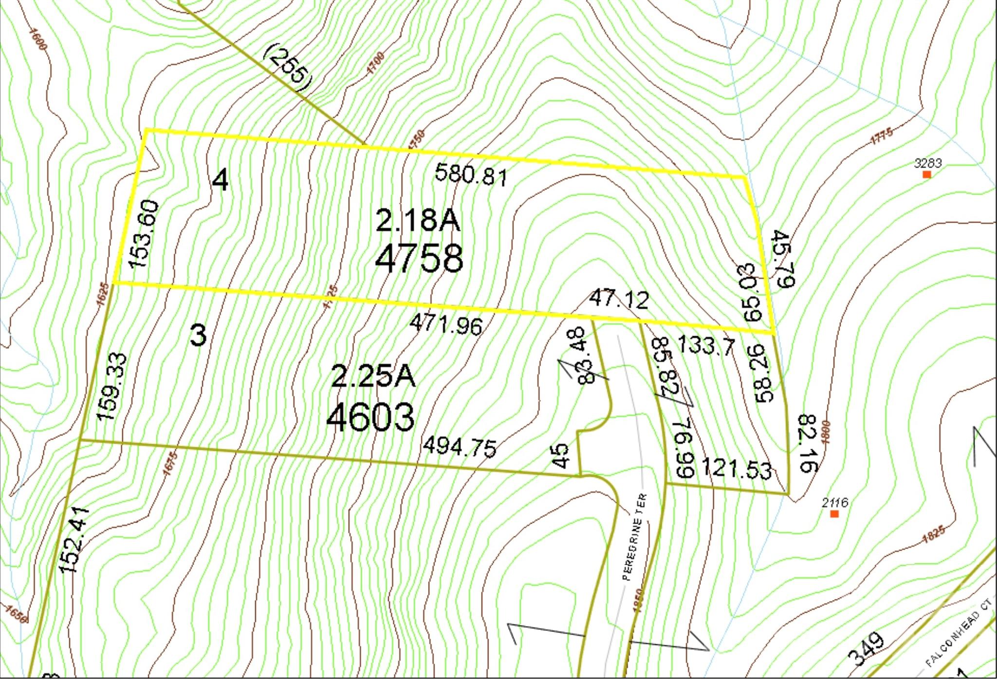 Topo Map - Lot# 4 Peregrine Terrace, Lenoir