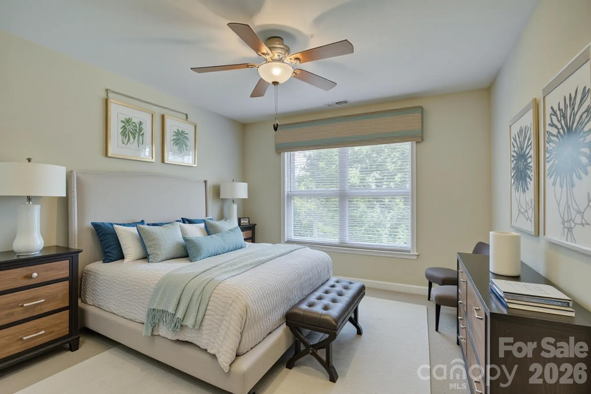virtually staged bedroom - 9609 Spurwig Court, Charlotte