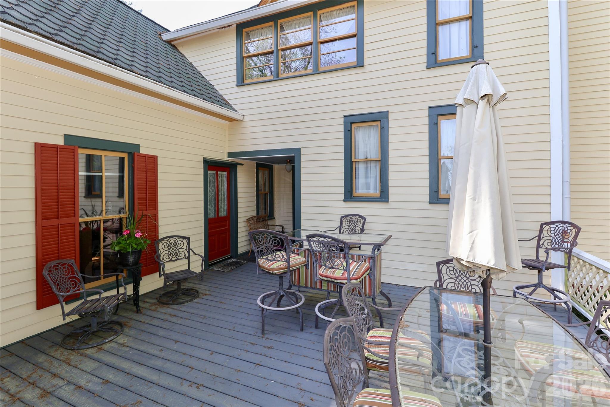 Back Deck overlooking the grounds - 235 Walnut Street, Statesville