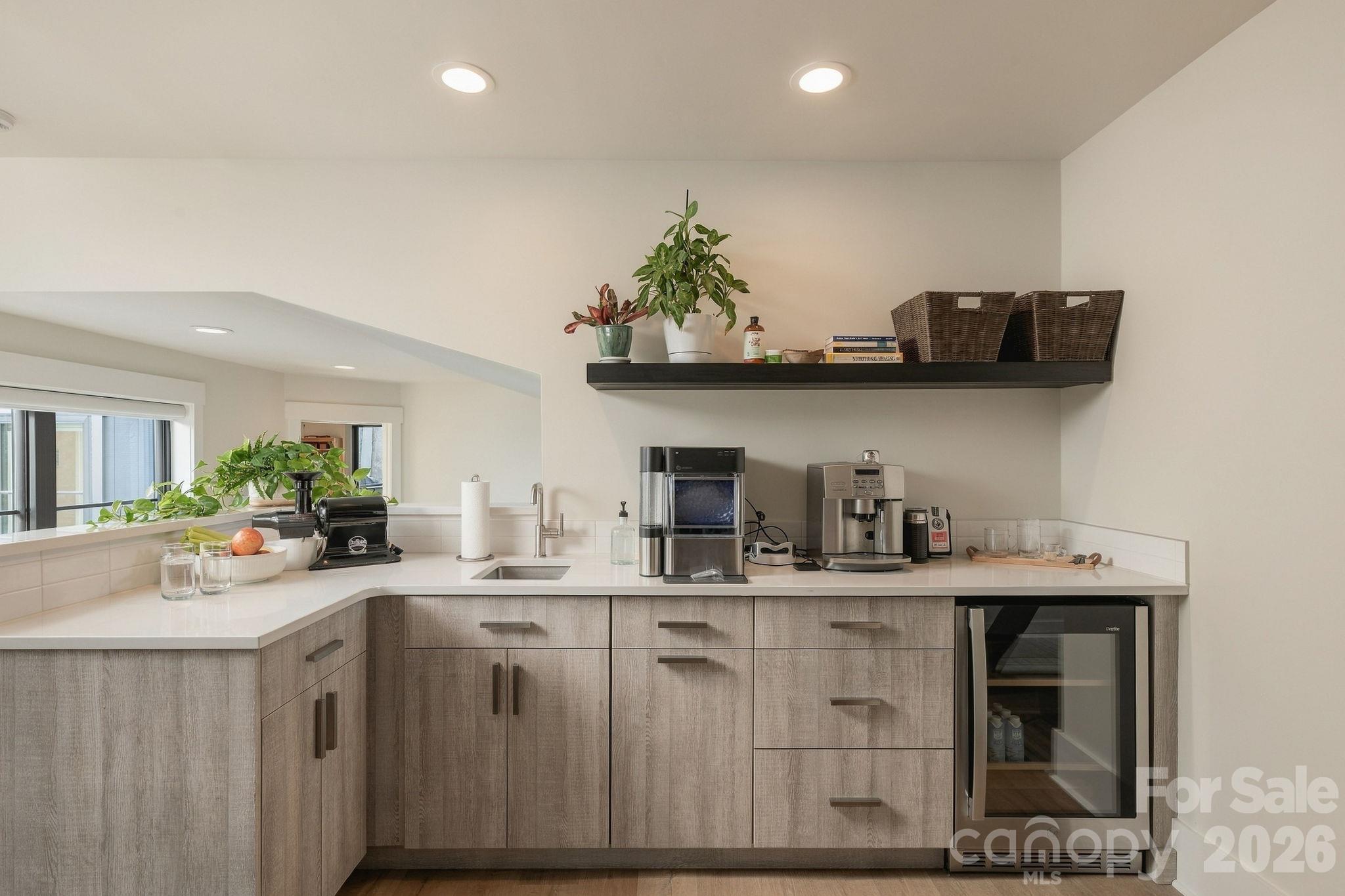 Kitchenette in upper level flex space - 298 Marietta Road, Mooresville