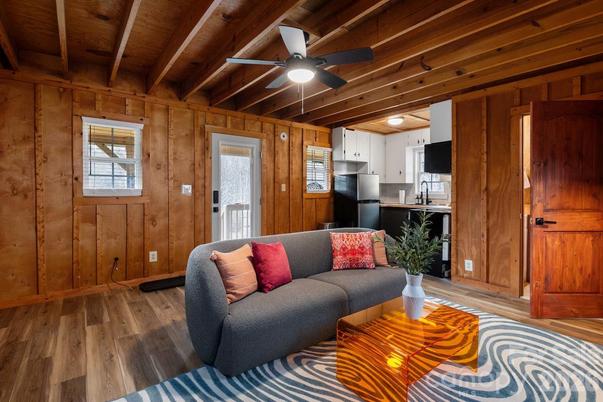 12 Collins - Living Room - 12,20 Collins Mountain Drive, Asheville