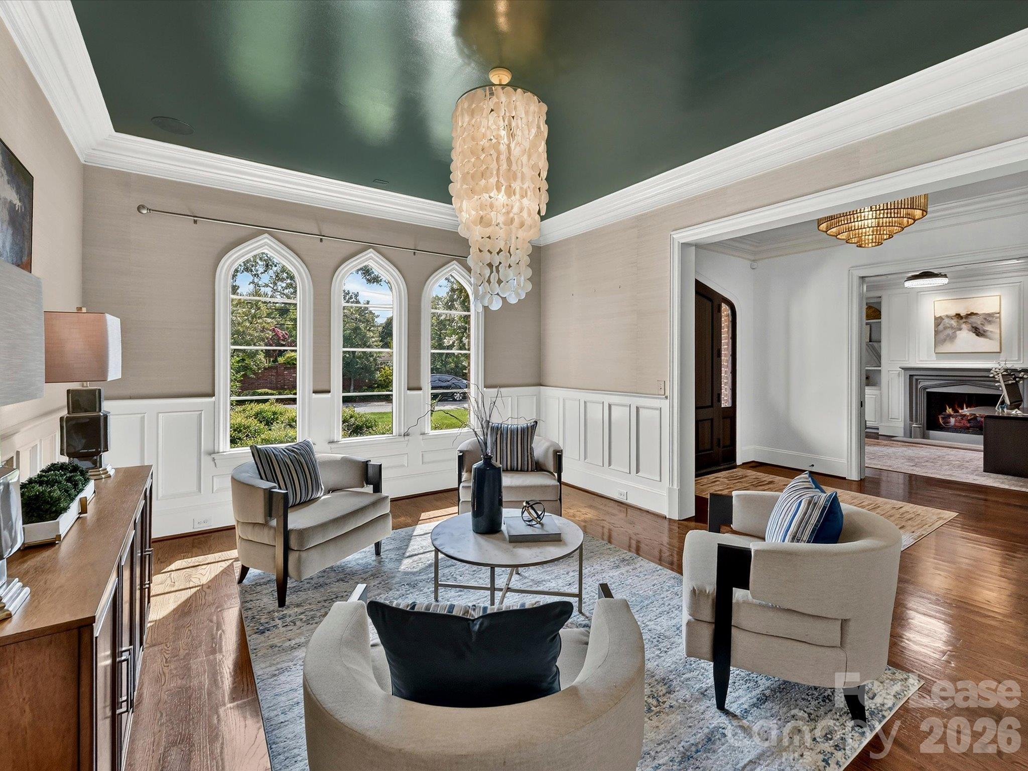 Sitting Room/Dining - 808 Huntington Park Drive, Charlotte