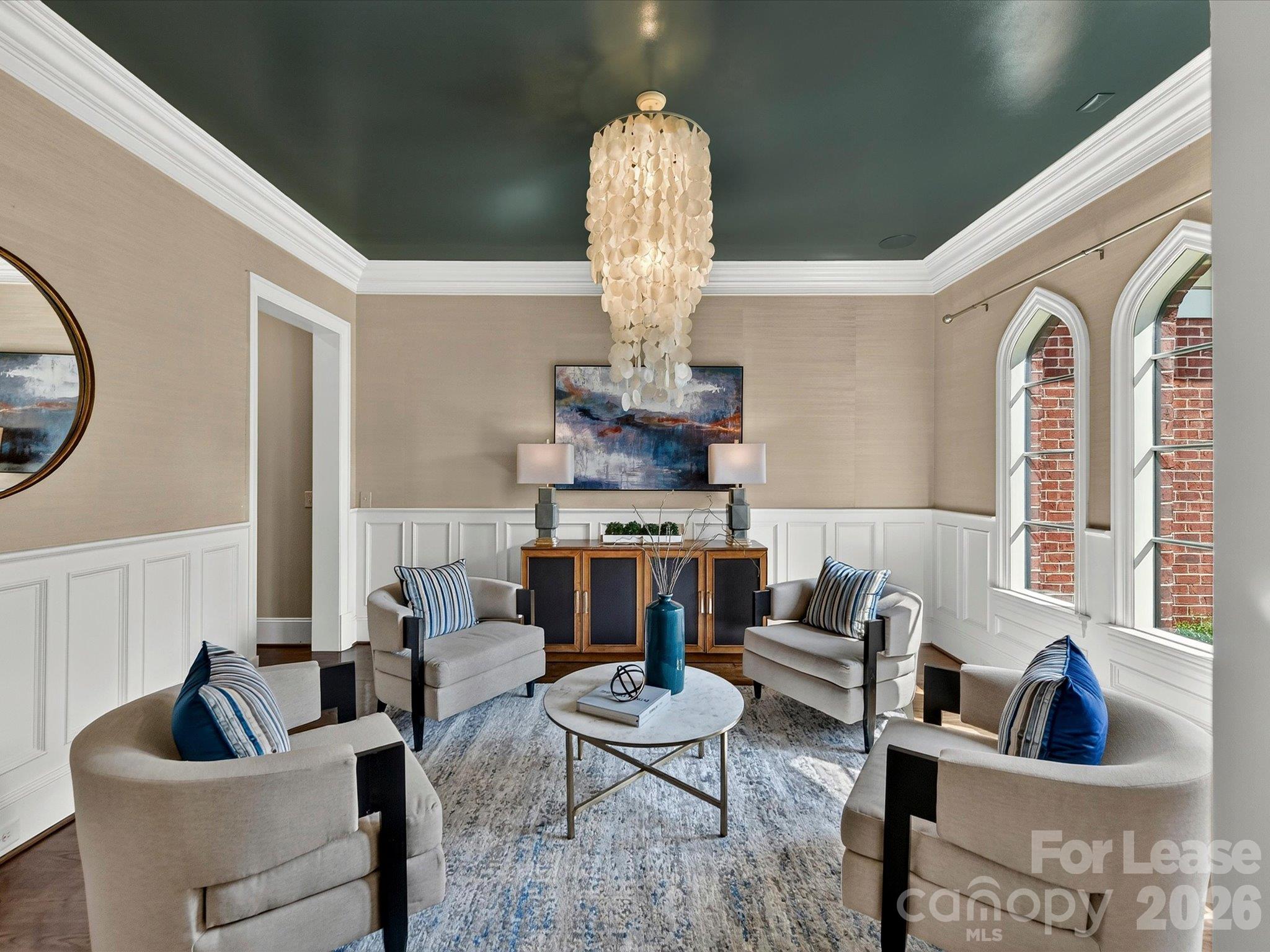 Sitting Room/Dining - 808 Huntington Park Drive, Charlotte