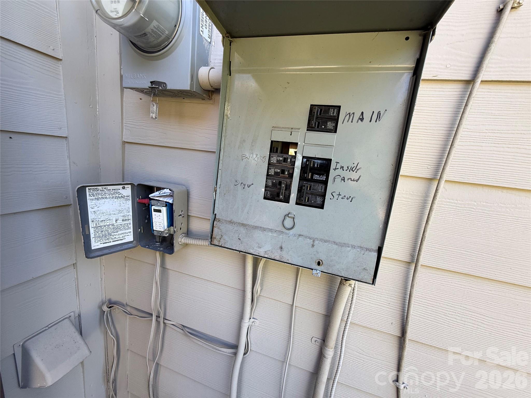 Small Panel for outdoor lights on auto timer and Sub for Maimn - 9202 Elgin Drive, Charlotte