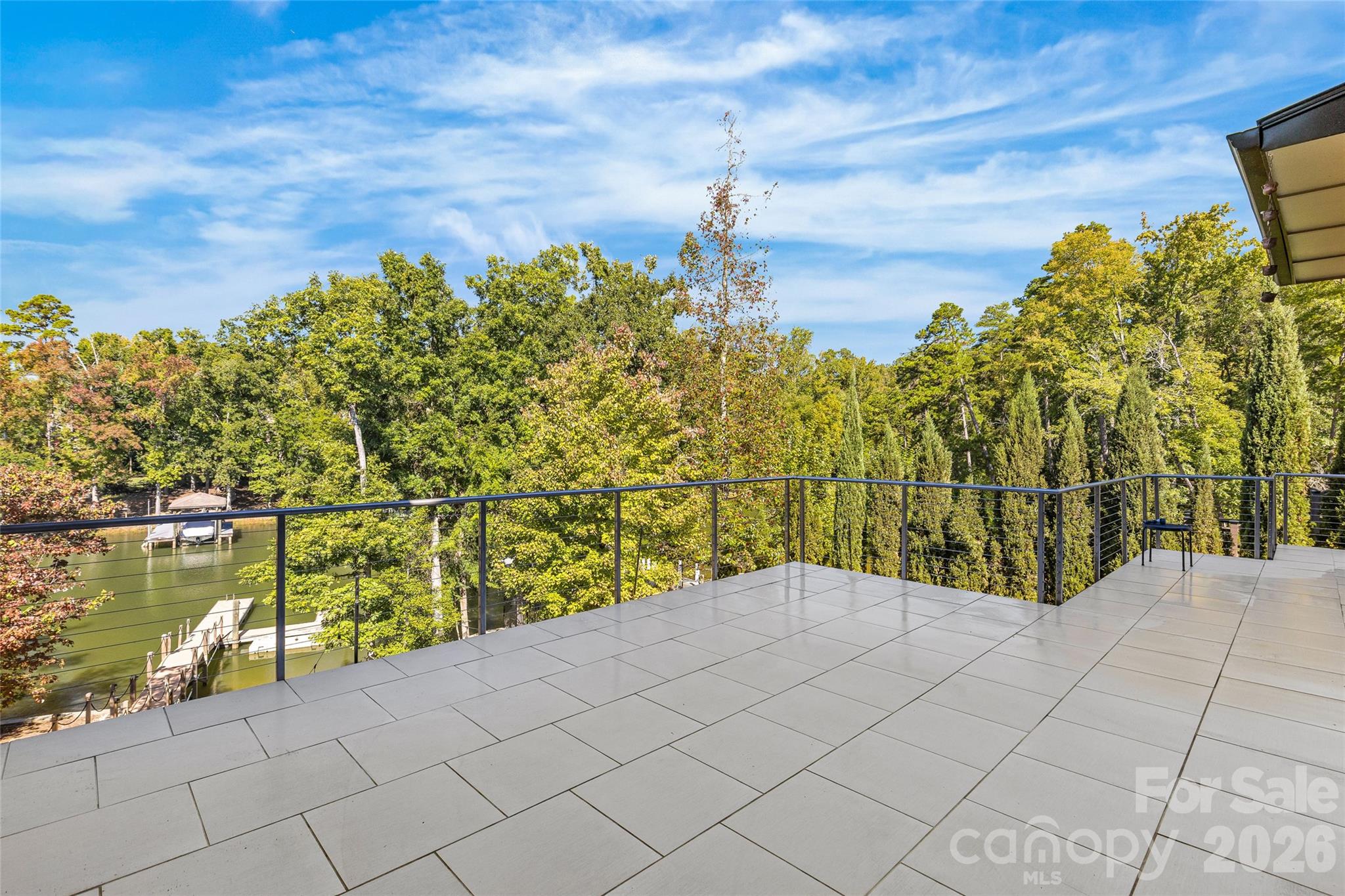 Sunset views of Lake Wylie from the main level deck. - 6032 Headlands Court, Belmont