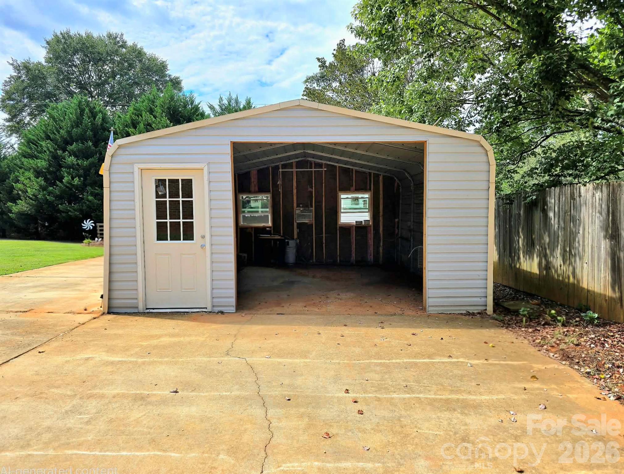 detached 1 car garage that has wires ran to it already for easy hookup. - 4107 Windwood Drive, Gastonia