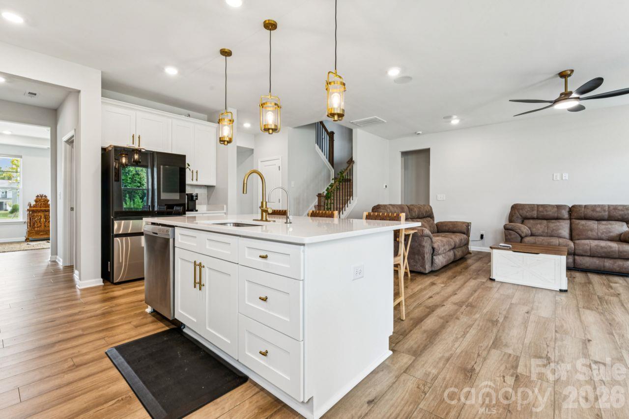 Kitchen and living room - 8704 Frank Grier Road, Charlotte
