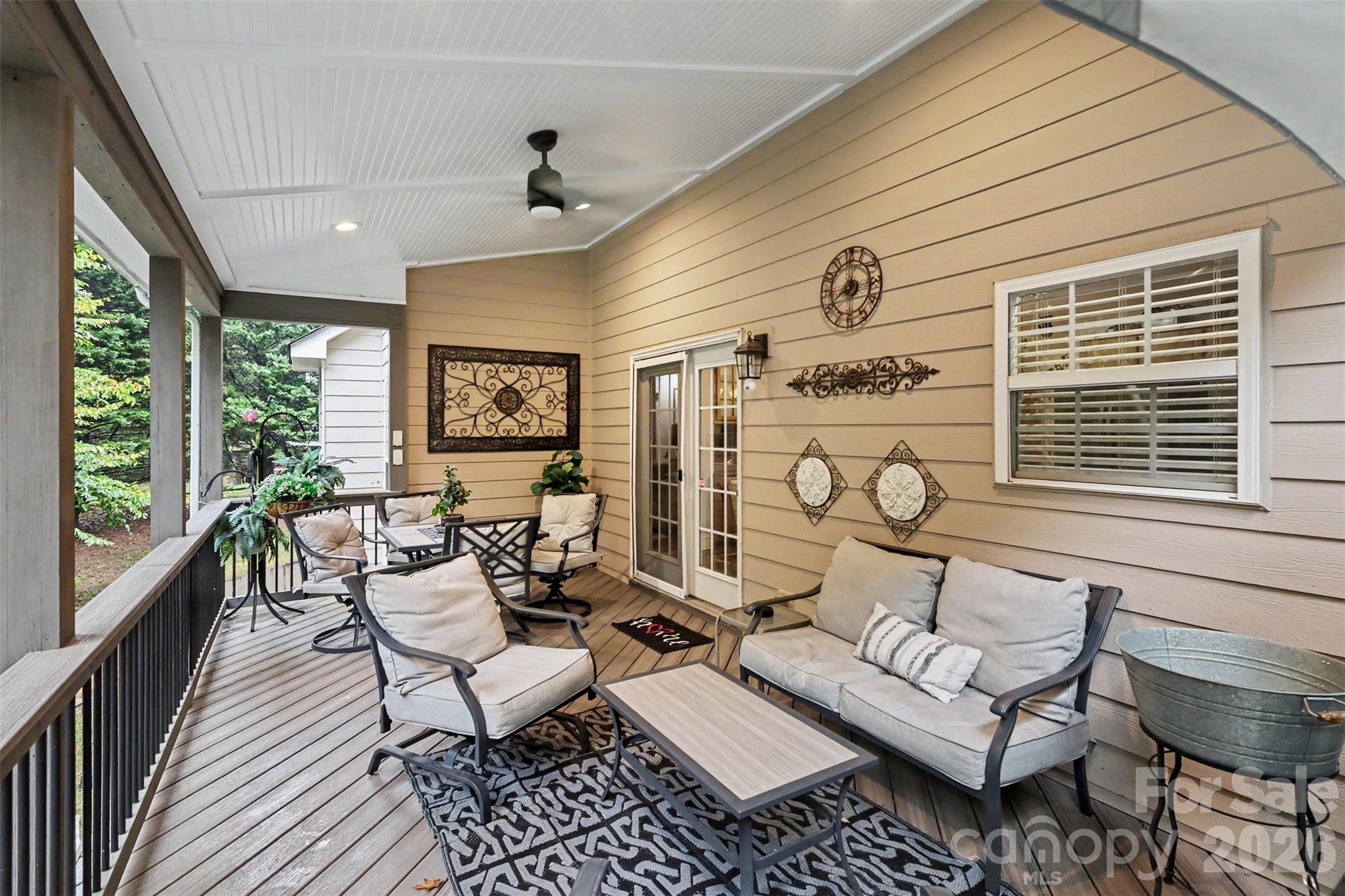 Covered Back Porch - 5221 Turkey Oak Drive, Mint Hill