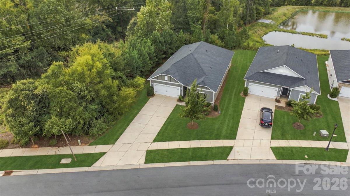 Pond in the back yard and woods to your left! - 7722 Porrera Street, Charlotte