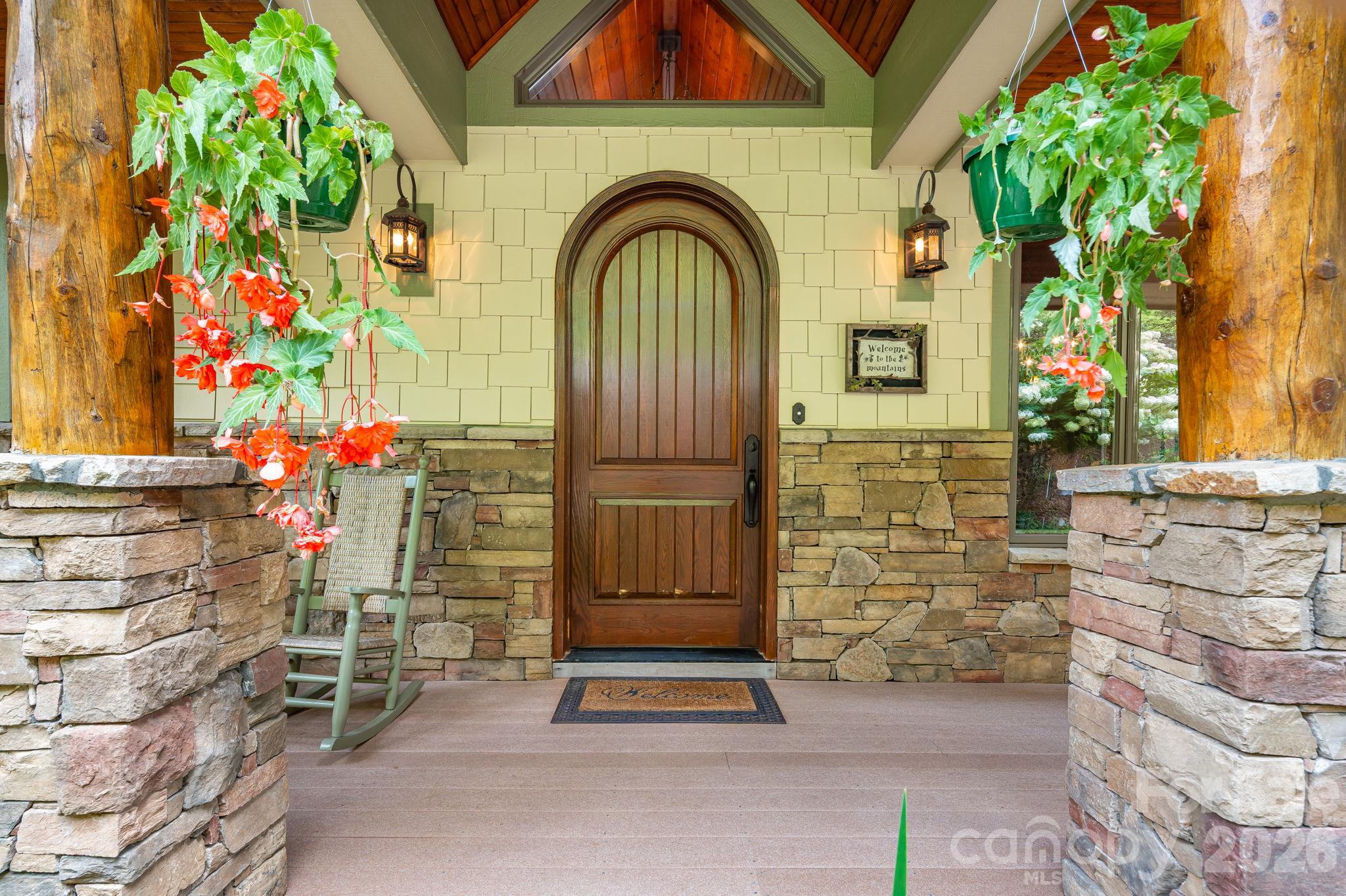 Covered Front Entrance - 179 Cherry Knob Drive, Mars Hill