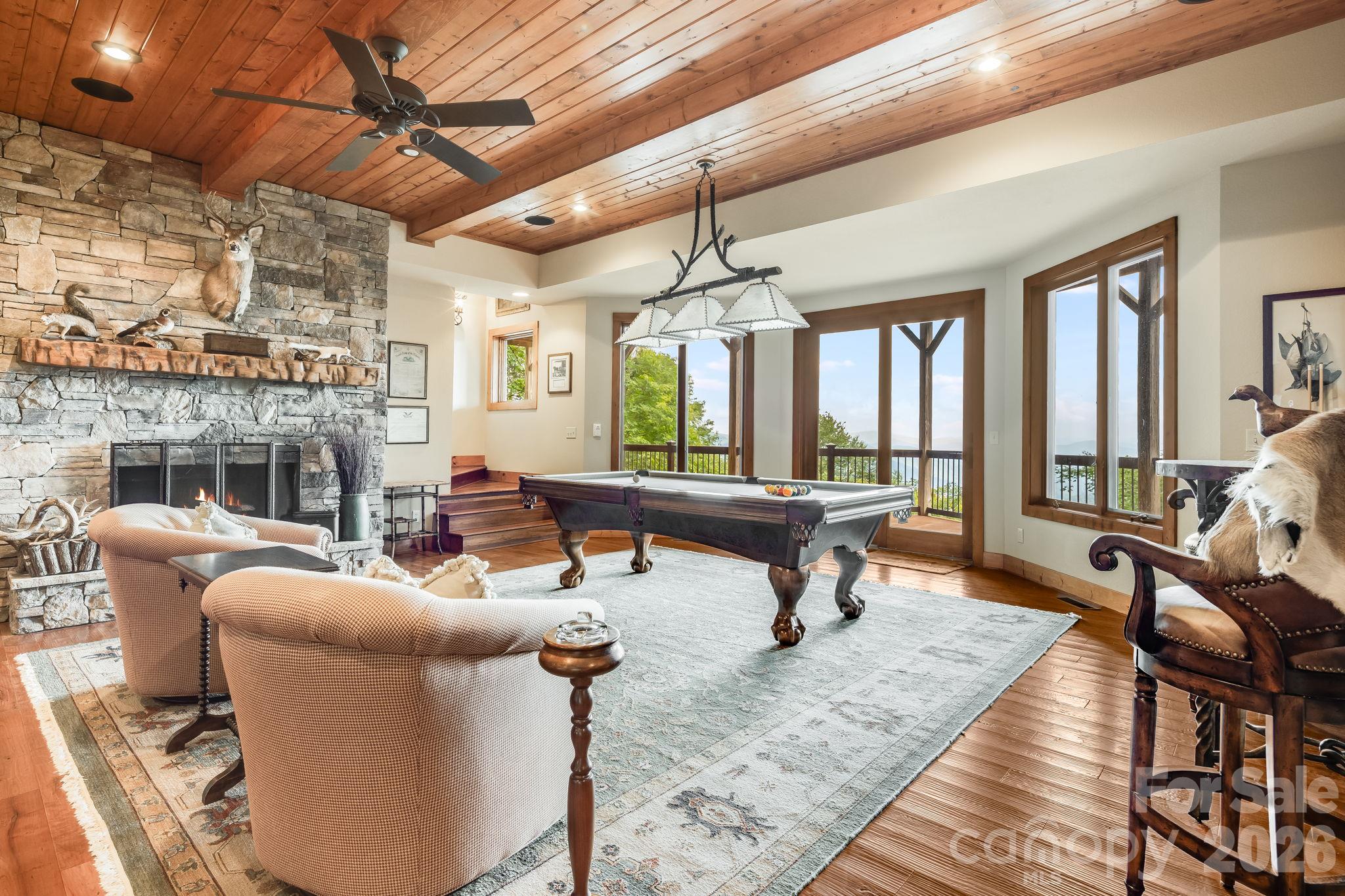 Lower level game room - 179 Cherry Knob Drive, Mars Hill