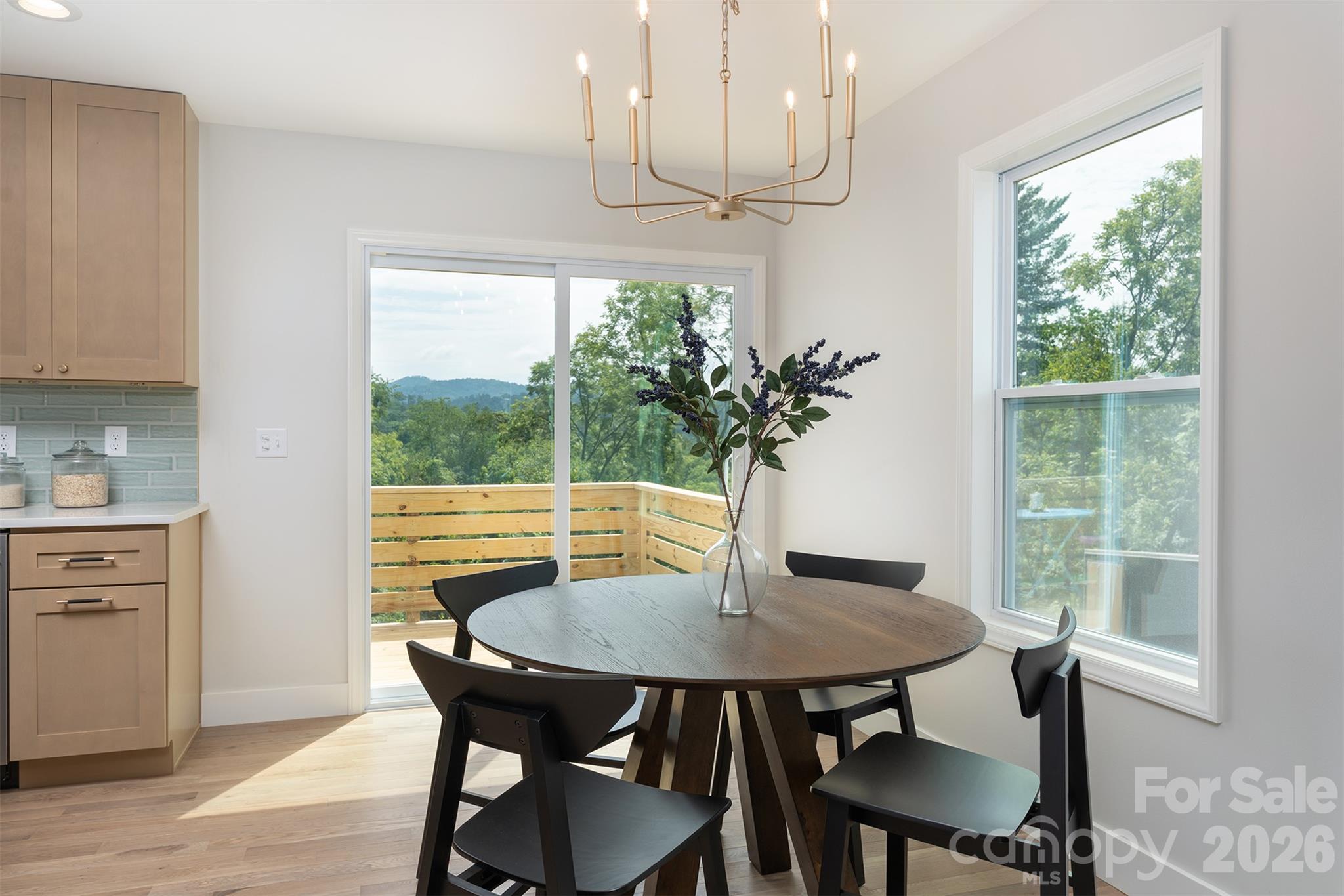 Back deck for relaxing off the dining area - 12 Crestfield Avenue, Asheville