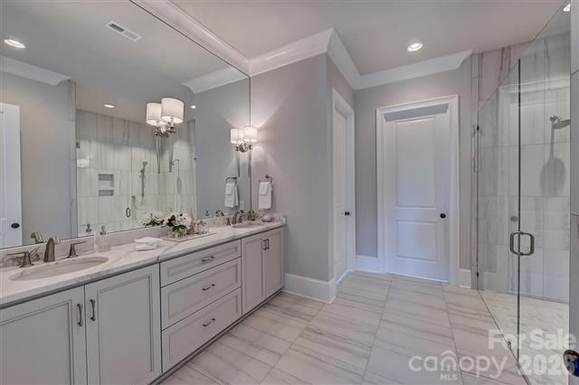 Primary BathCourtesy of Simonini Homes - 6510 Sharon Hills Road, Charlotte