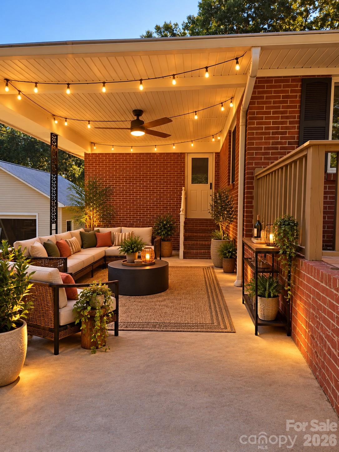 Carport Patio Area (Virtually Staged) - 1627 W Lakewood Drive, Rock Hill