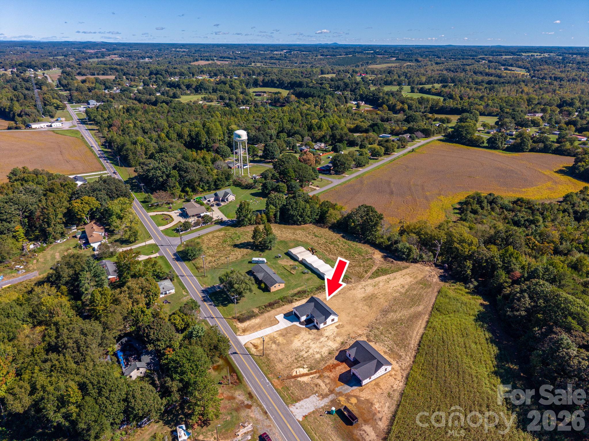 Aerial View South - 3532 Fallston Road, Shelby