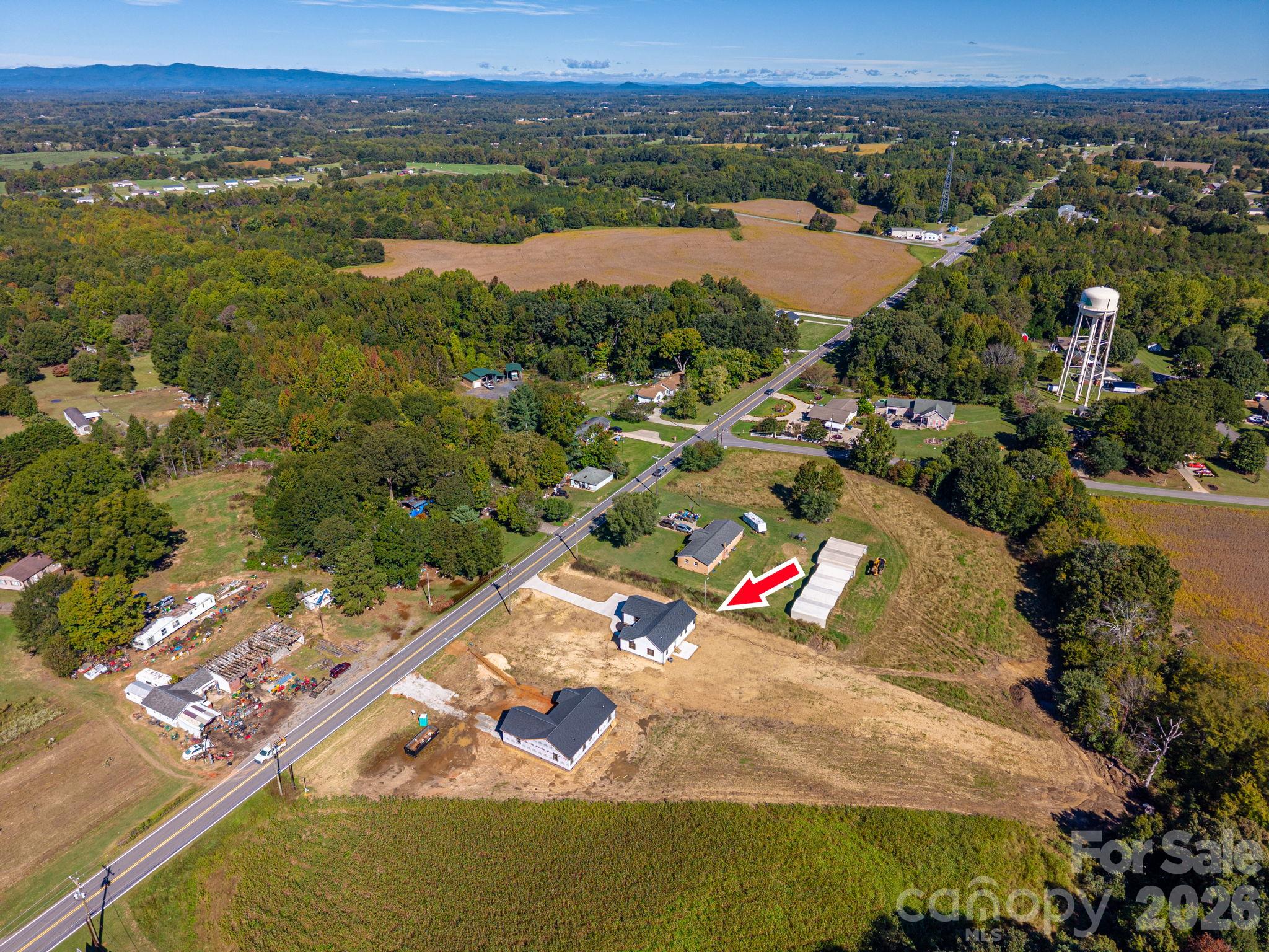 Aerial View North - 3532 Fallston Road, Shelby