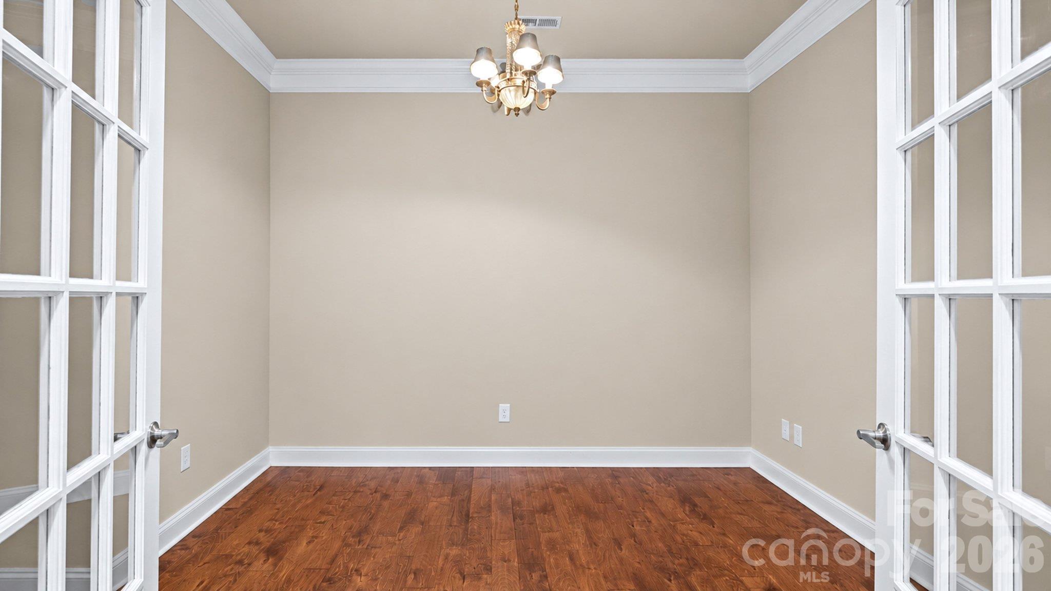 Private office/flex room with French doors - 2050 Laney Pond Road, Matthews