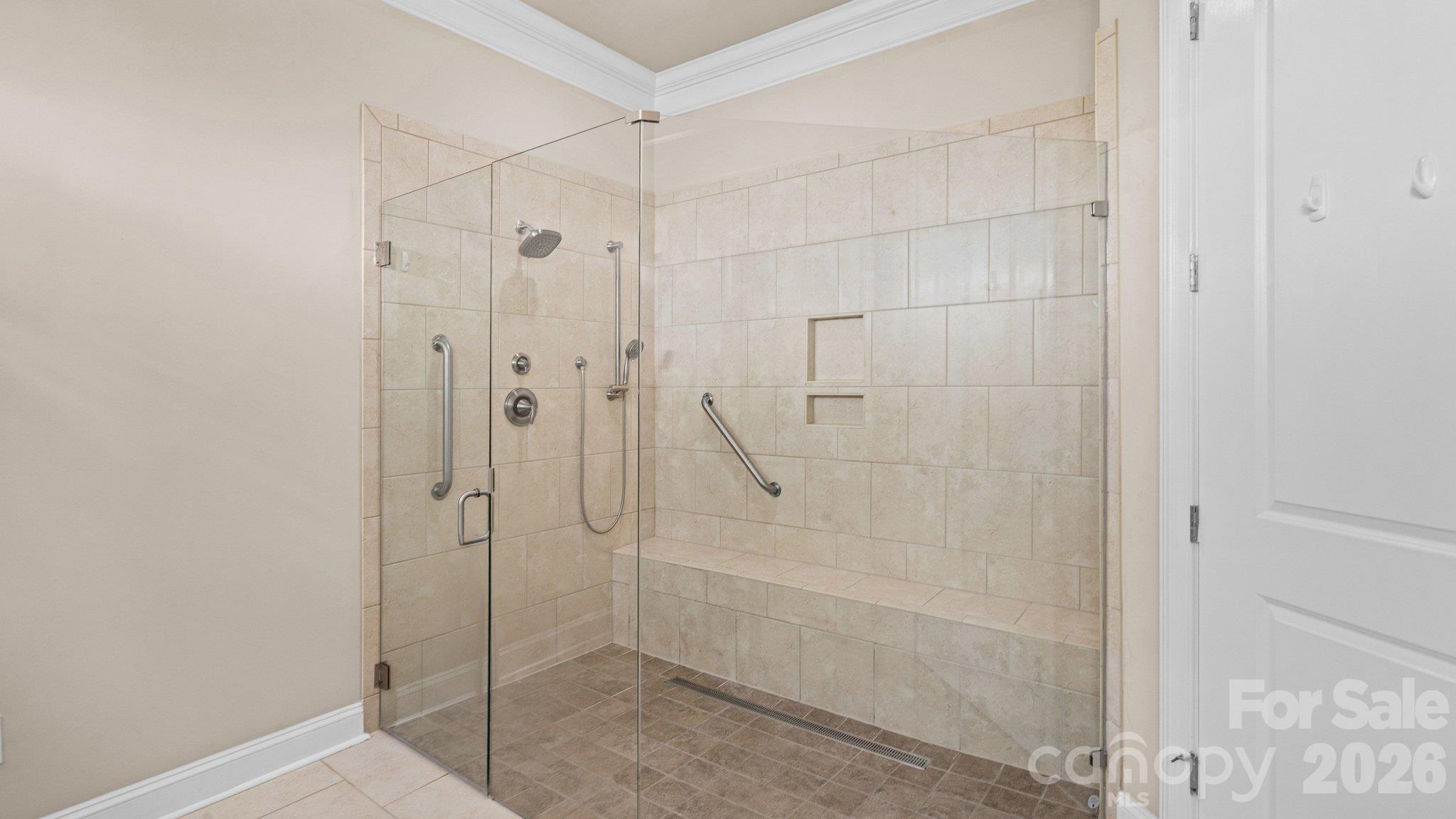 Primary bath walk-in shower - 2050 Laney Pond Road, Matthews