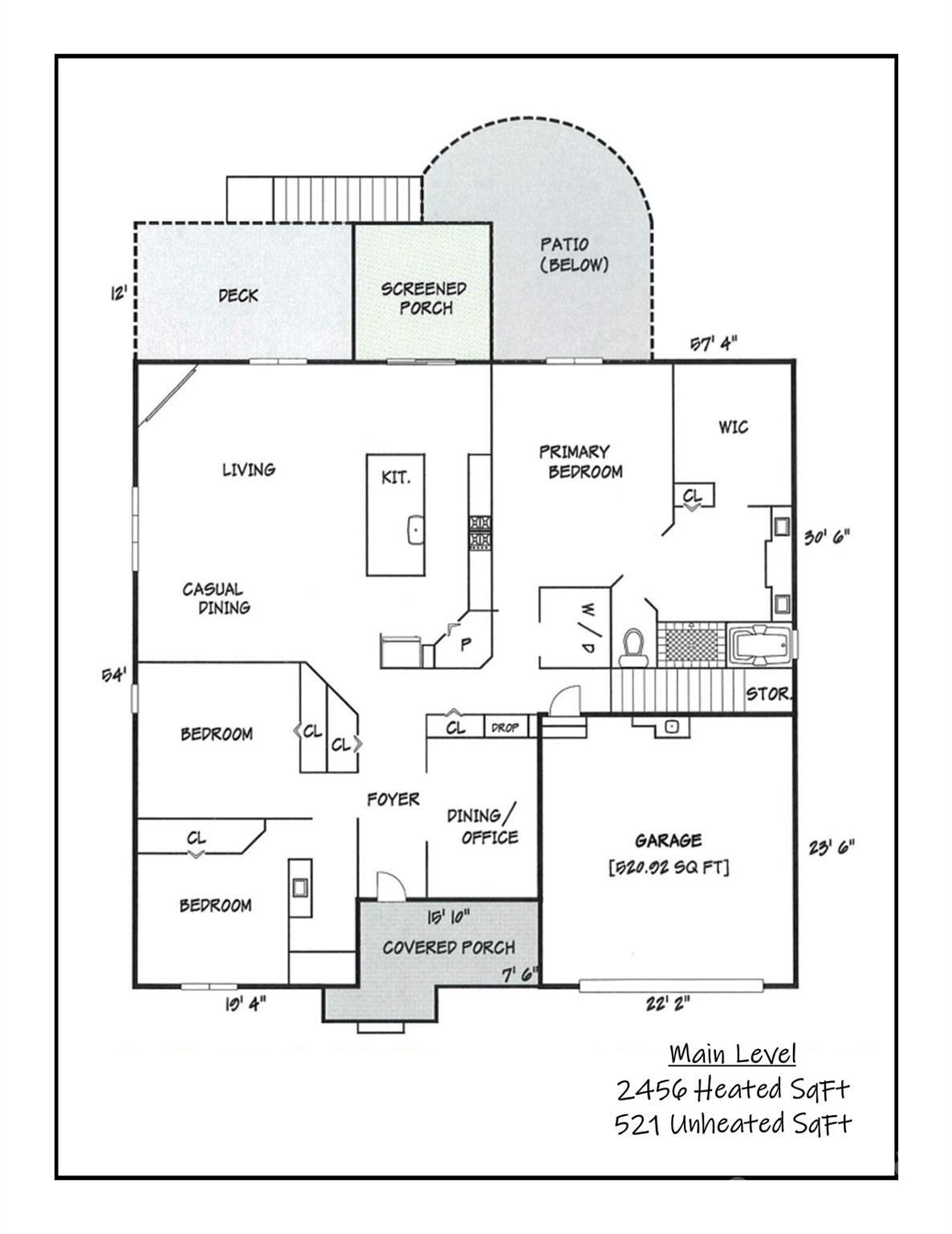Floor Plan Main Level - 3901 12th Street NE, Hickory