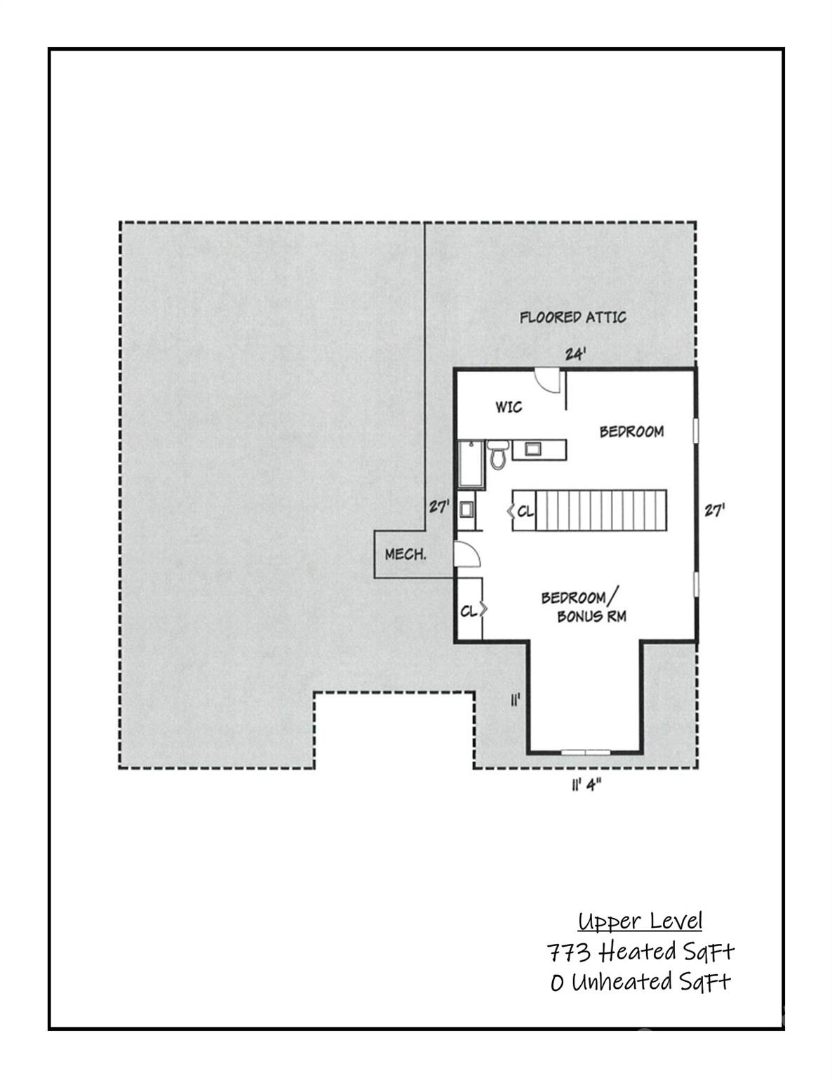 Floor Plan Upper Level - 3901 12th Street NE, Hickory