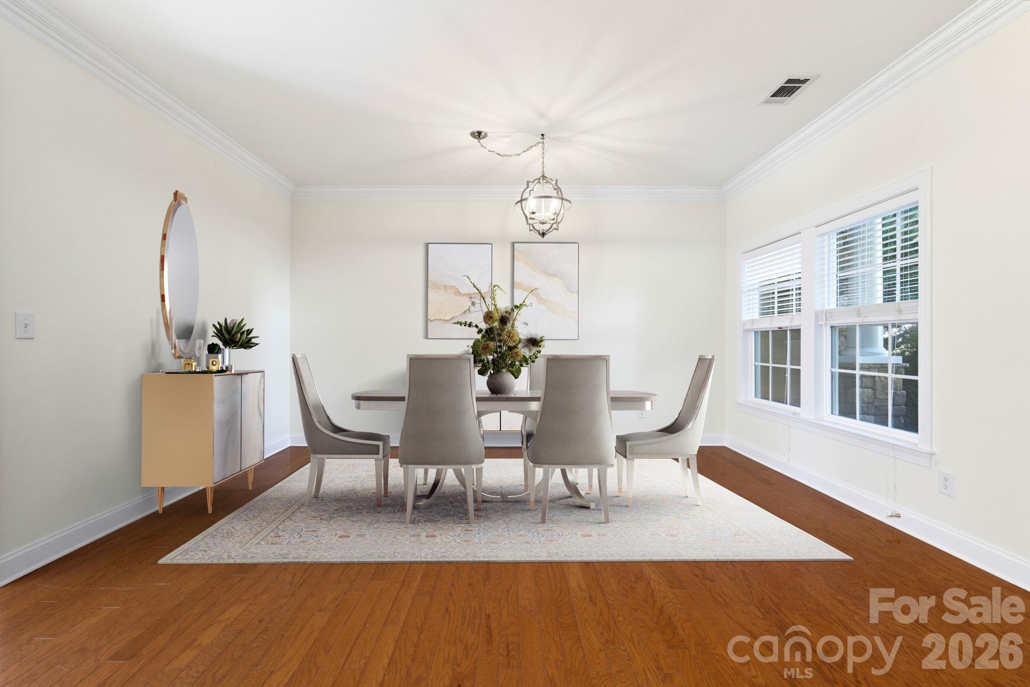 Dinning Room Virtually Staged - 529 Putting Drive, Fort Mill